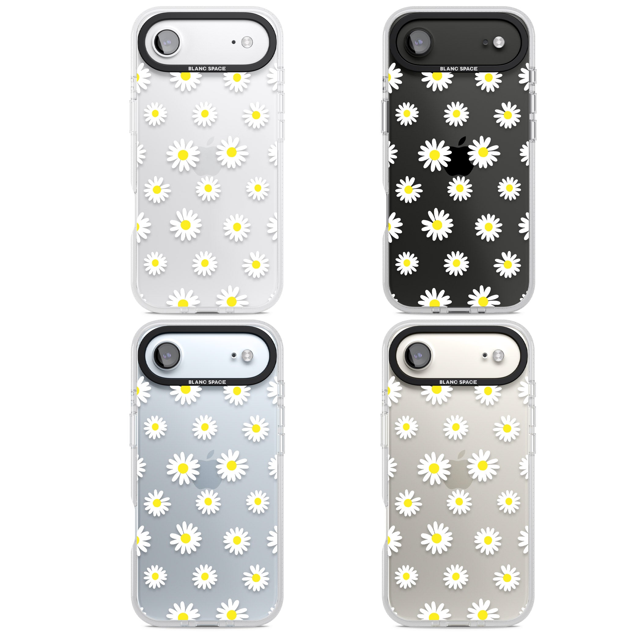 Personalised White Daisy Pattern iPhone 17 Air Impact Air Clear Phone Case APT Impact Protection