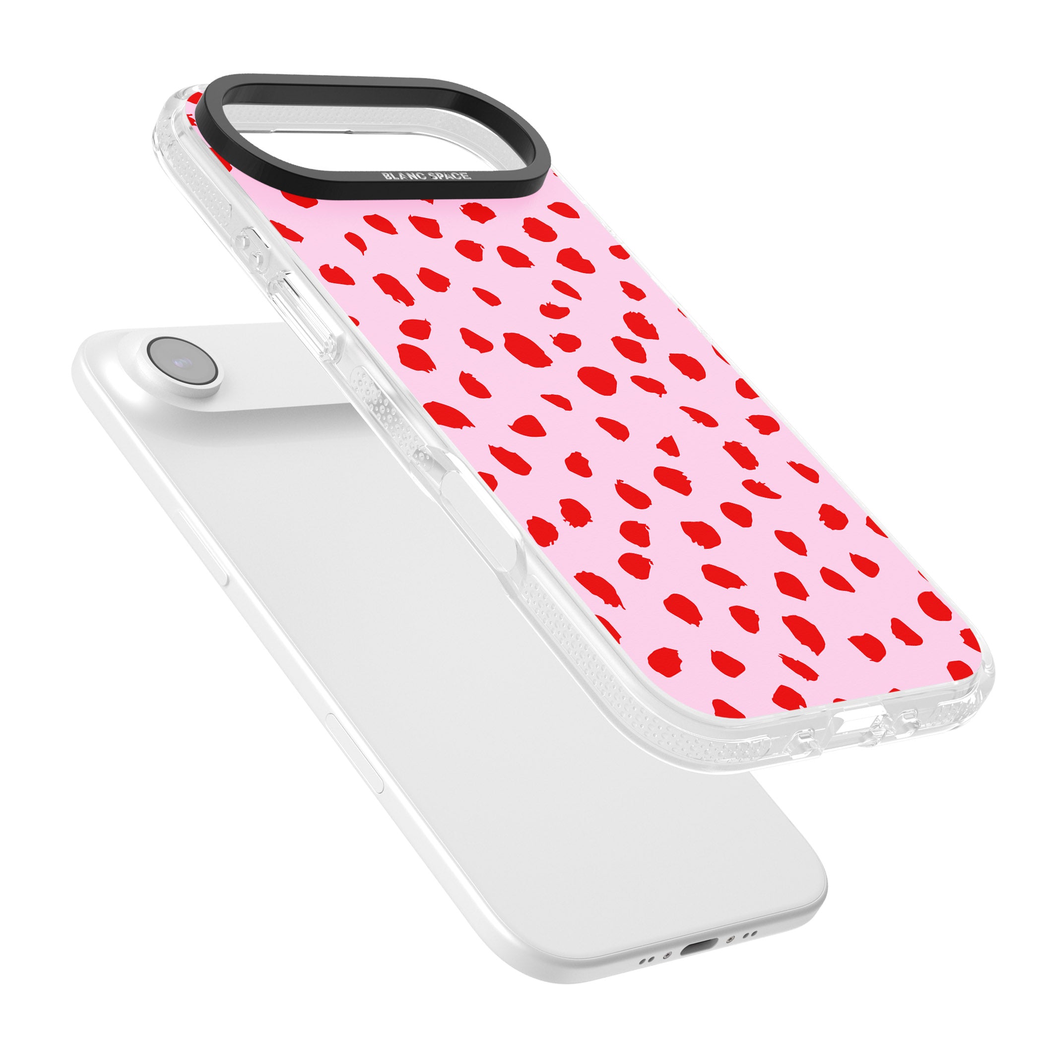Red Polka Dot iPhone 17 Air Impact Air Clear Phone Case Colours