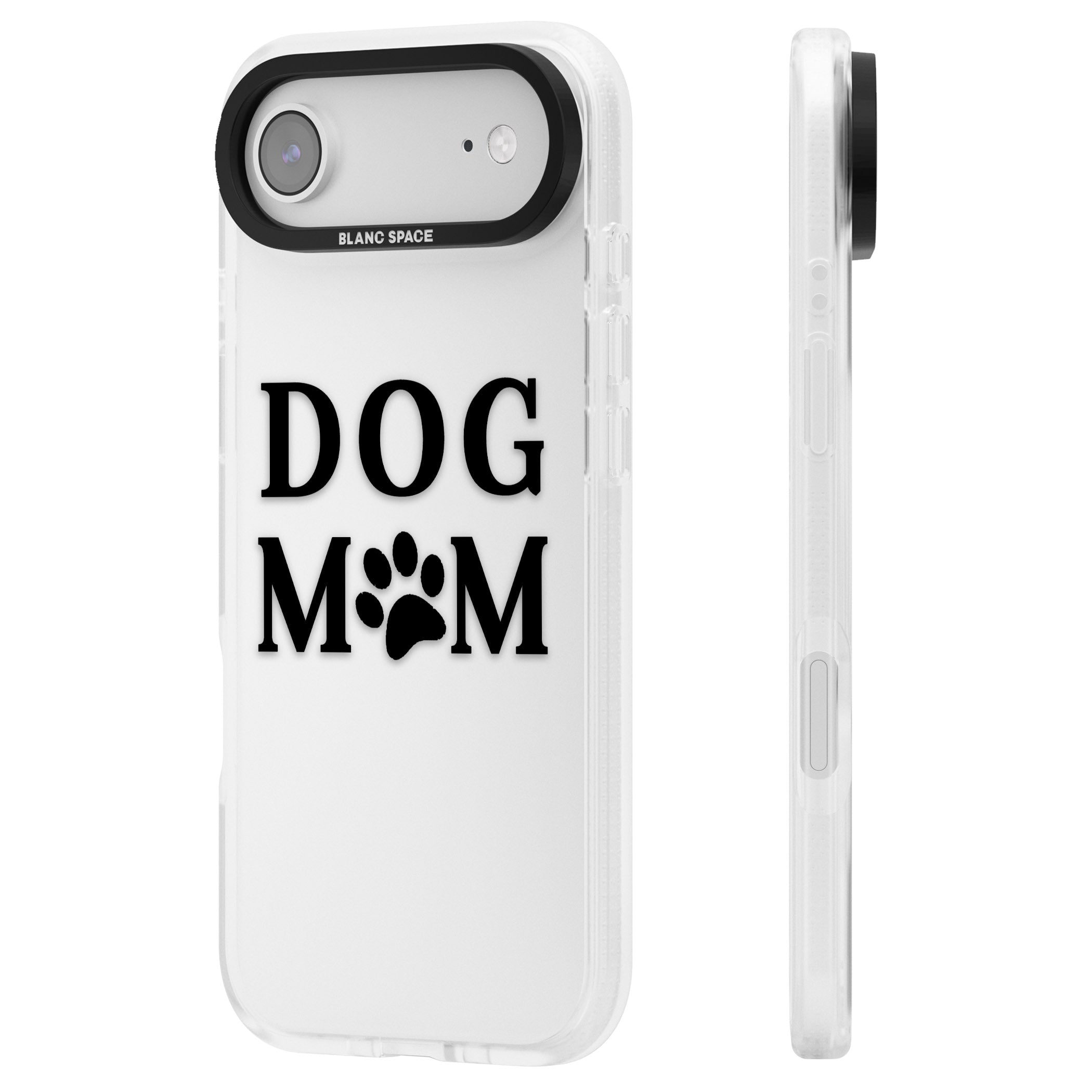 Dog Mom iPhone 17 Air Impact Air Clear Phone Case Side Profile