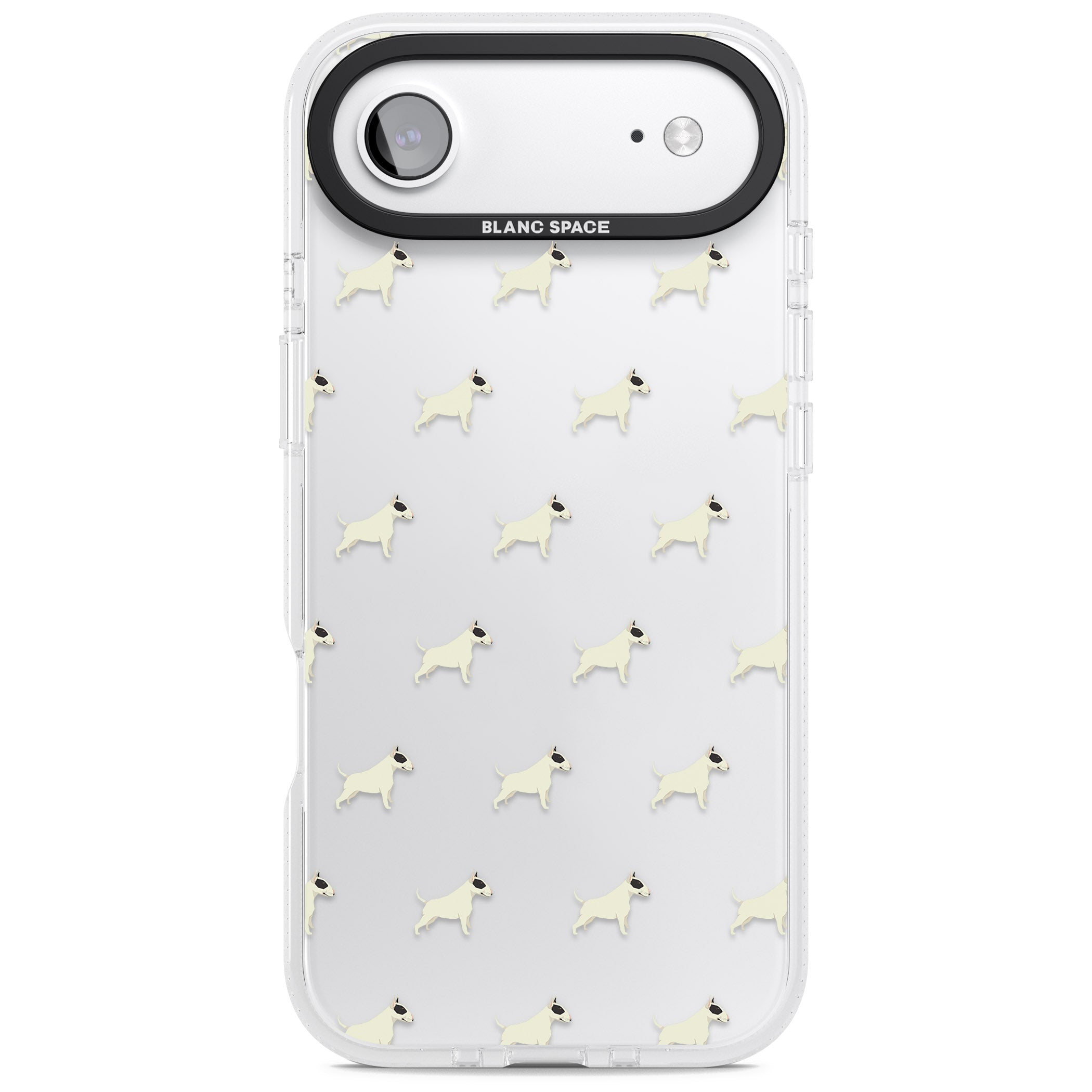 Bull Terrier Pattern iPhone 17 Air Impact Air Clear Phone Case
