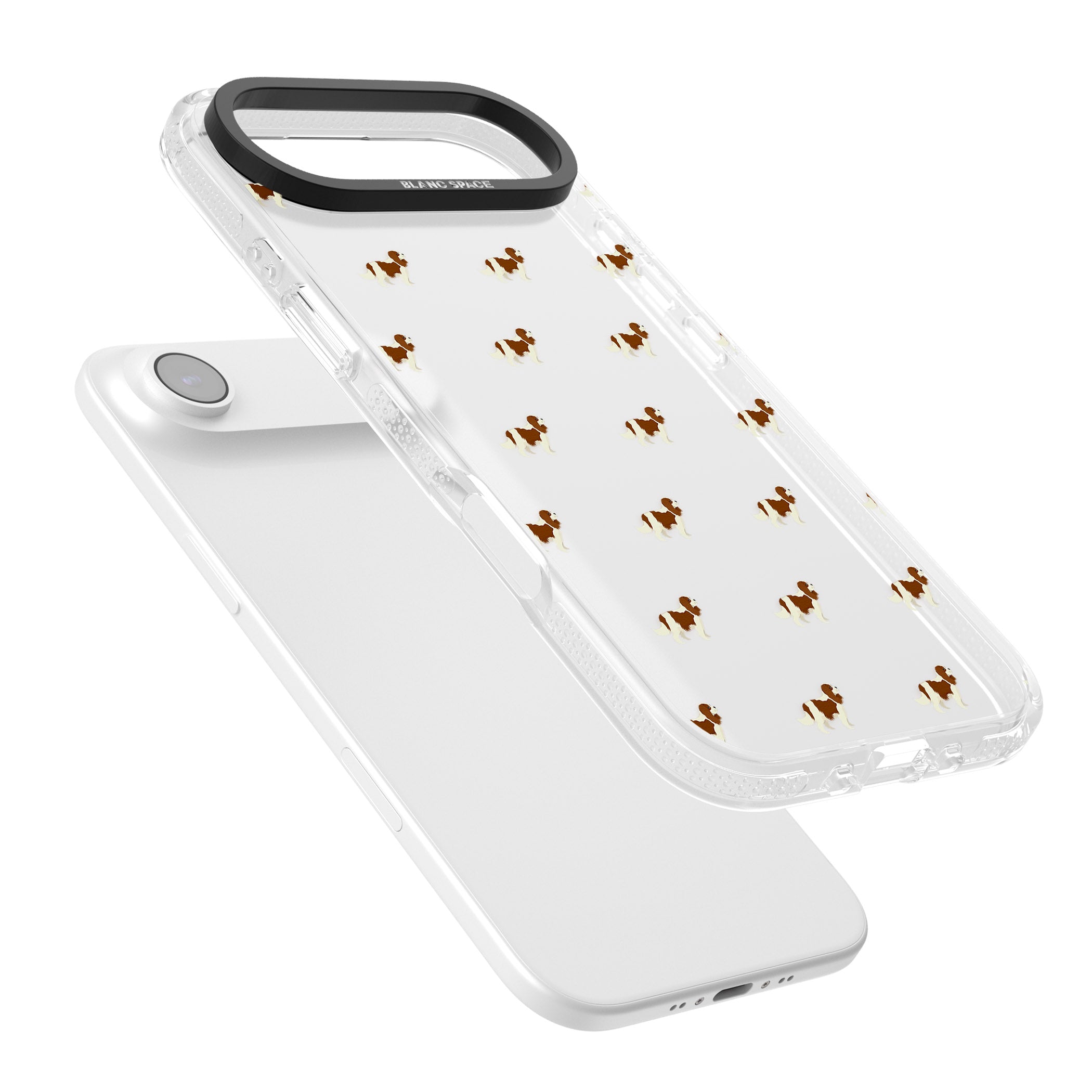 Cavalier King Charles Dog Pattern iPhone 17 Air Impact Air Clear Phone Case Colours
