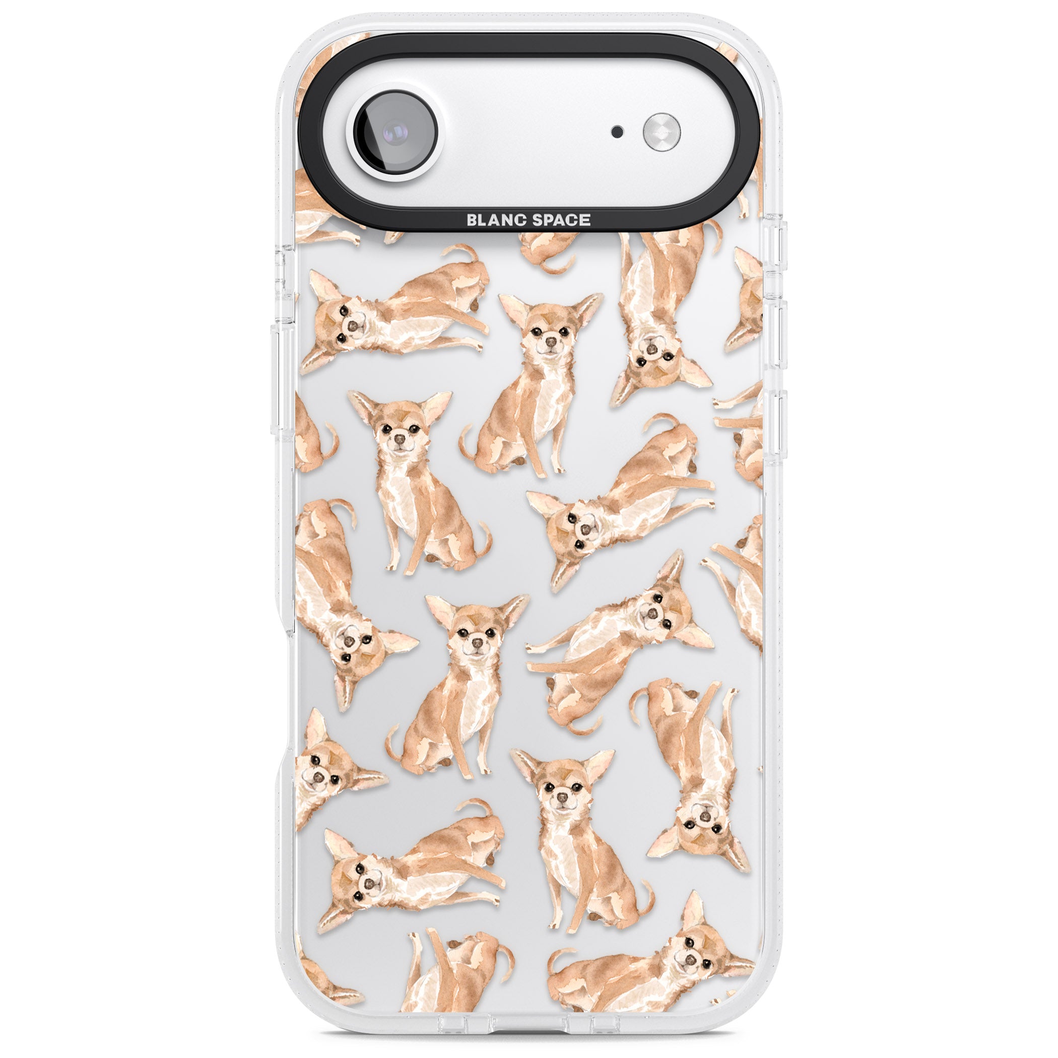 Chihuahua Watercolour Dog Pattern iPhone 17 Air Impact Air Clear Phone Case