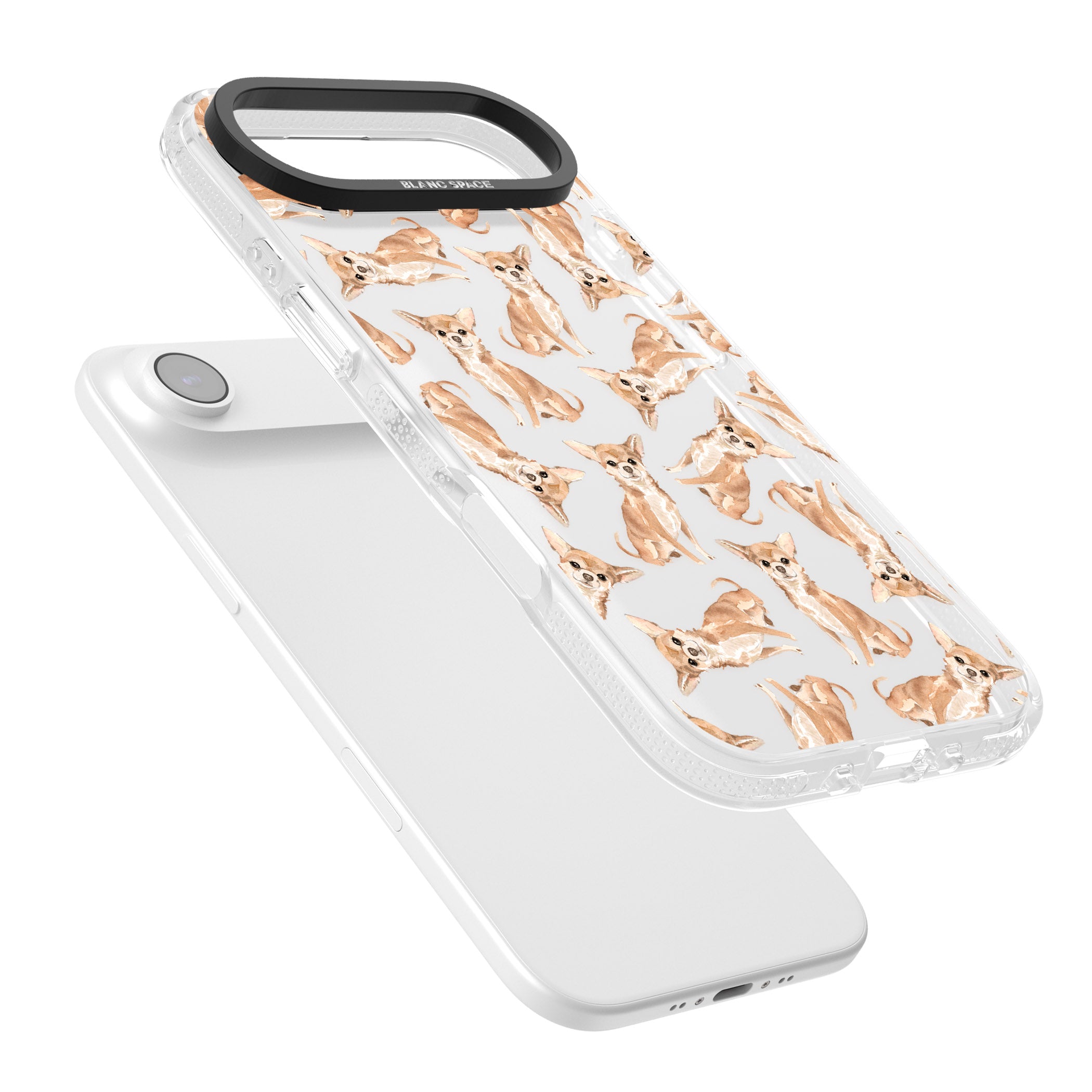 Chihuahua Watercolour Dog Pattern iPhone 17 Air Impact Air Clear Phone Case Colours