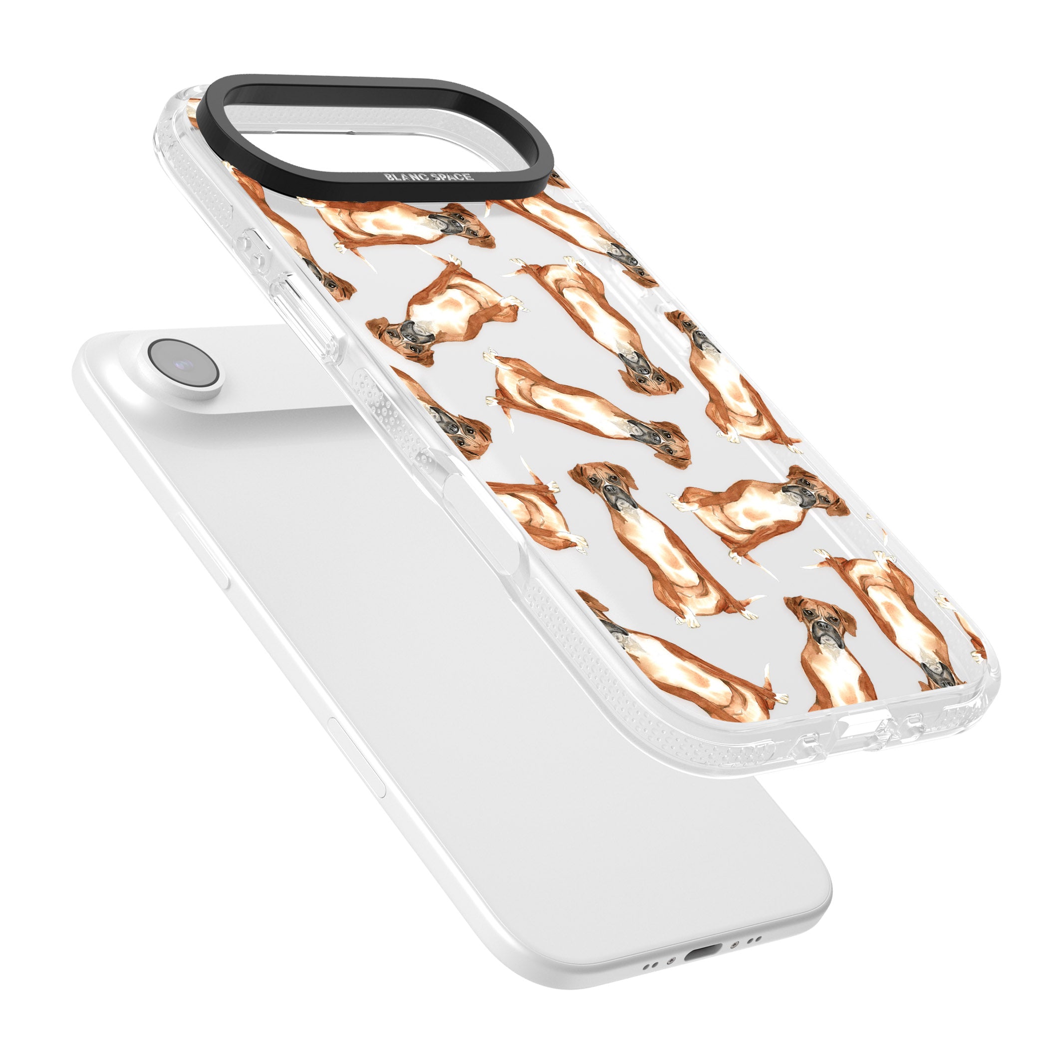 Boxer Watercolor Dog Pattern iPhone 17 Air Impact Air Clear Phone Case Colours