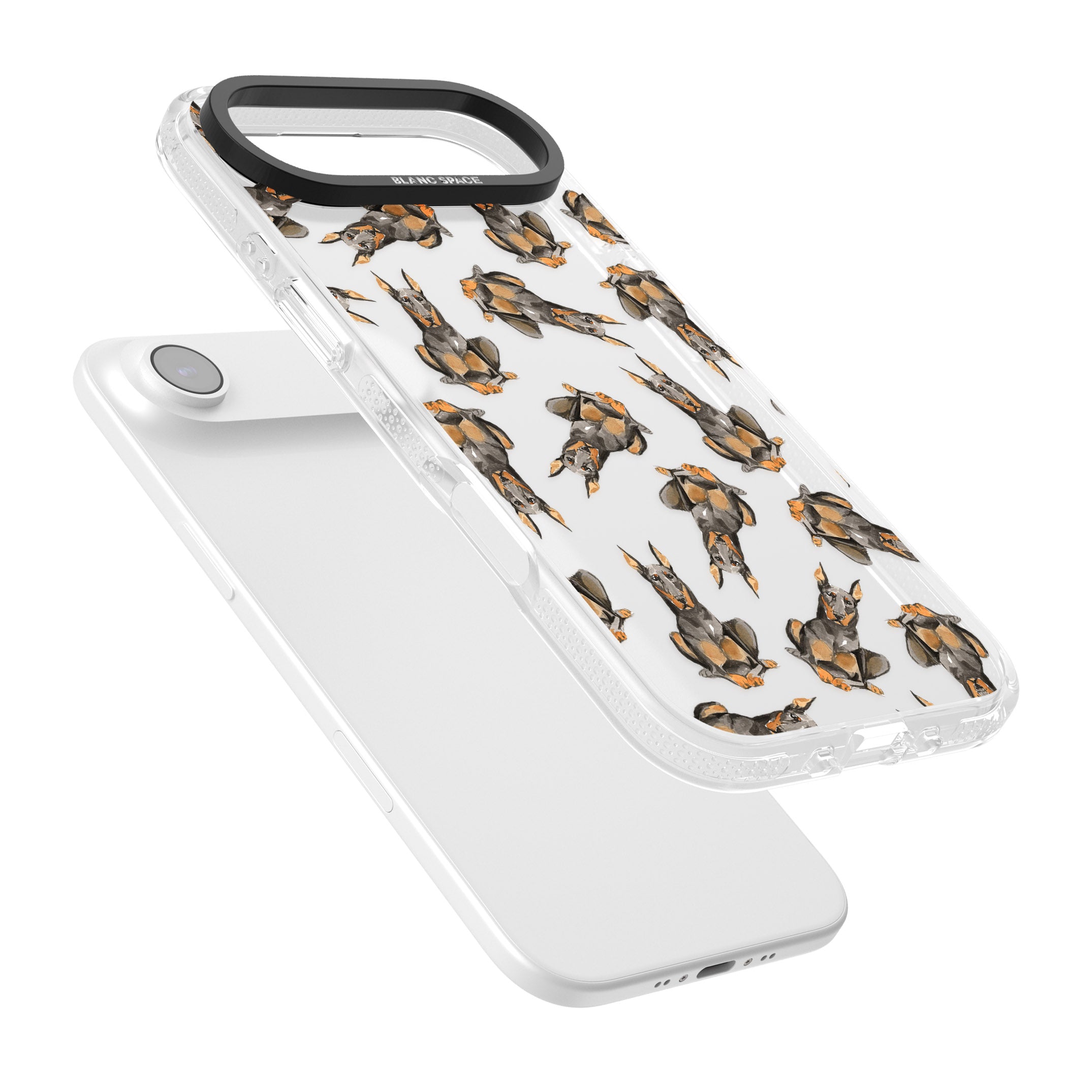Doberman Watercolor Dog iPhone 17 Air Impact Air Clear Phone Case Colours