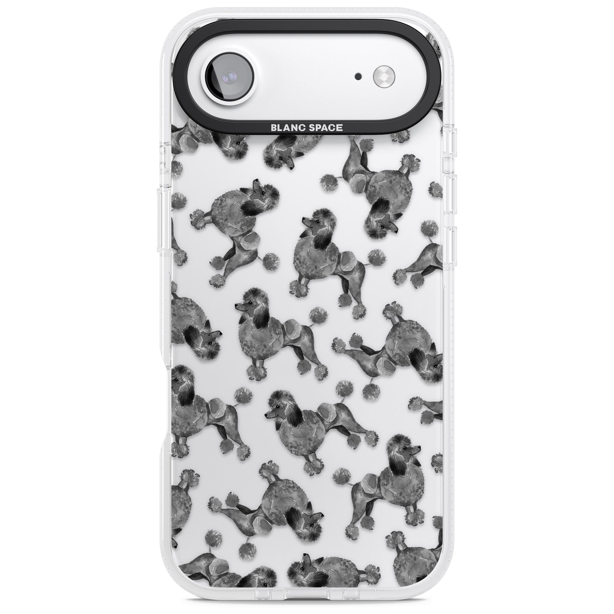 Poodle Pattern iPhone 17 Air Impact Air Clear Phone Case
