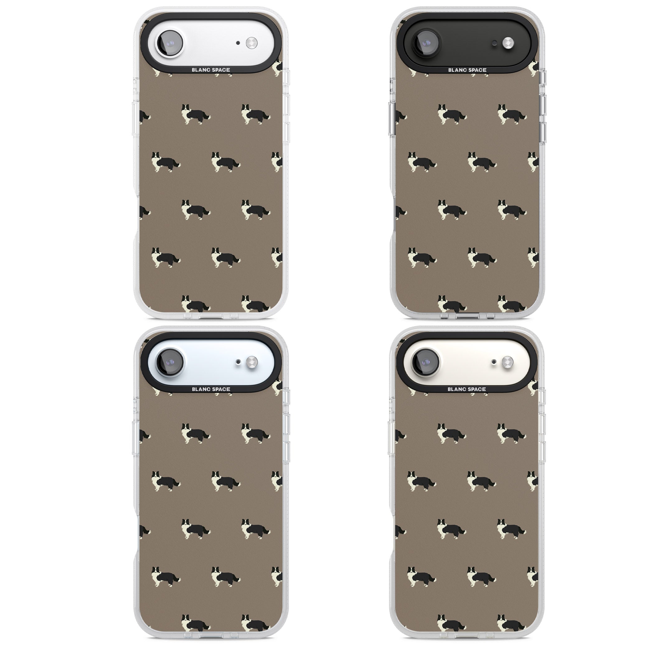 Border Collie Pattern Classic iPhone 17 Air Impact Air Clear Phone Case APT Impact Protection