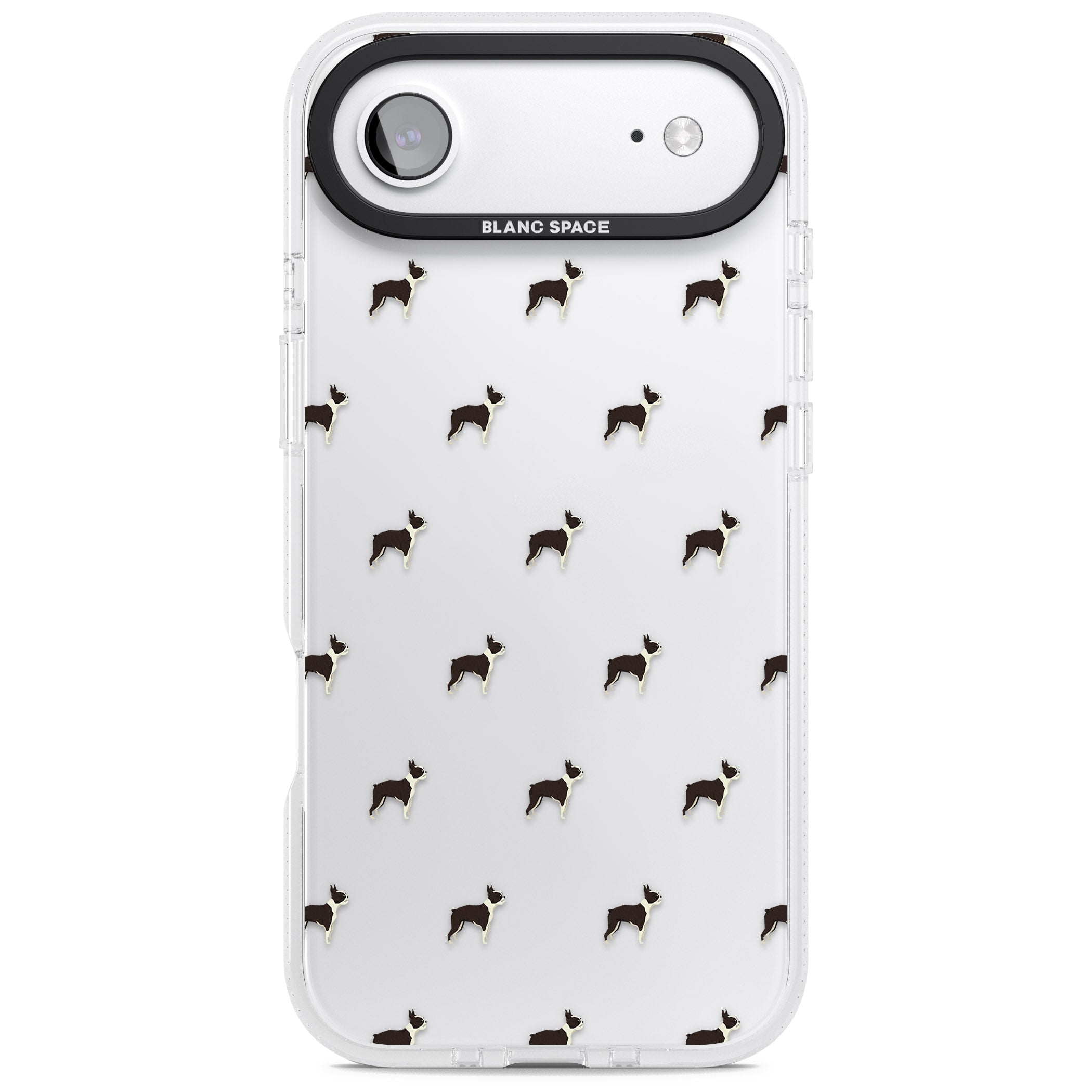Boston Terrier Pattern iPhone 17 Air Impact Air Clear Phone Case