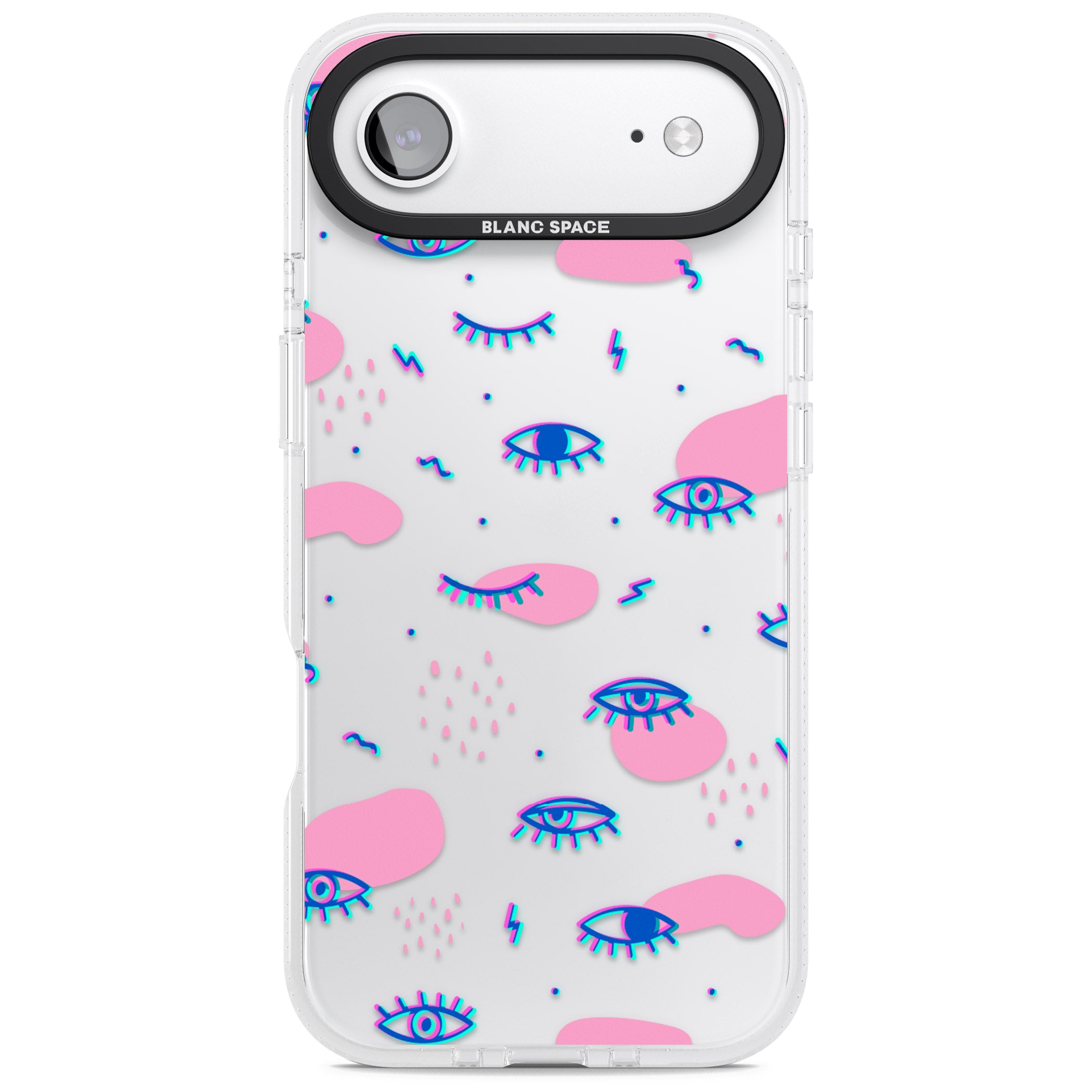 Pink Eye Pattern iPhone 17 Air Impact Air Clear Phone Case