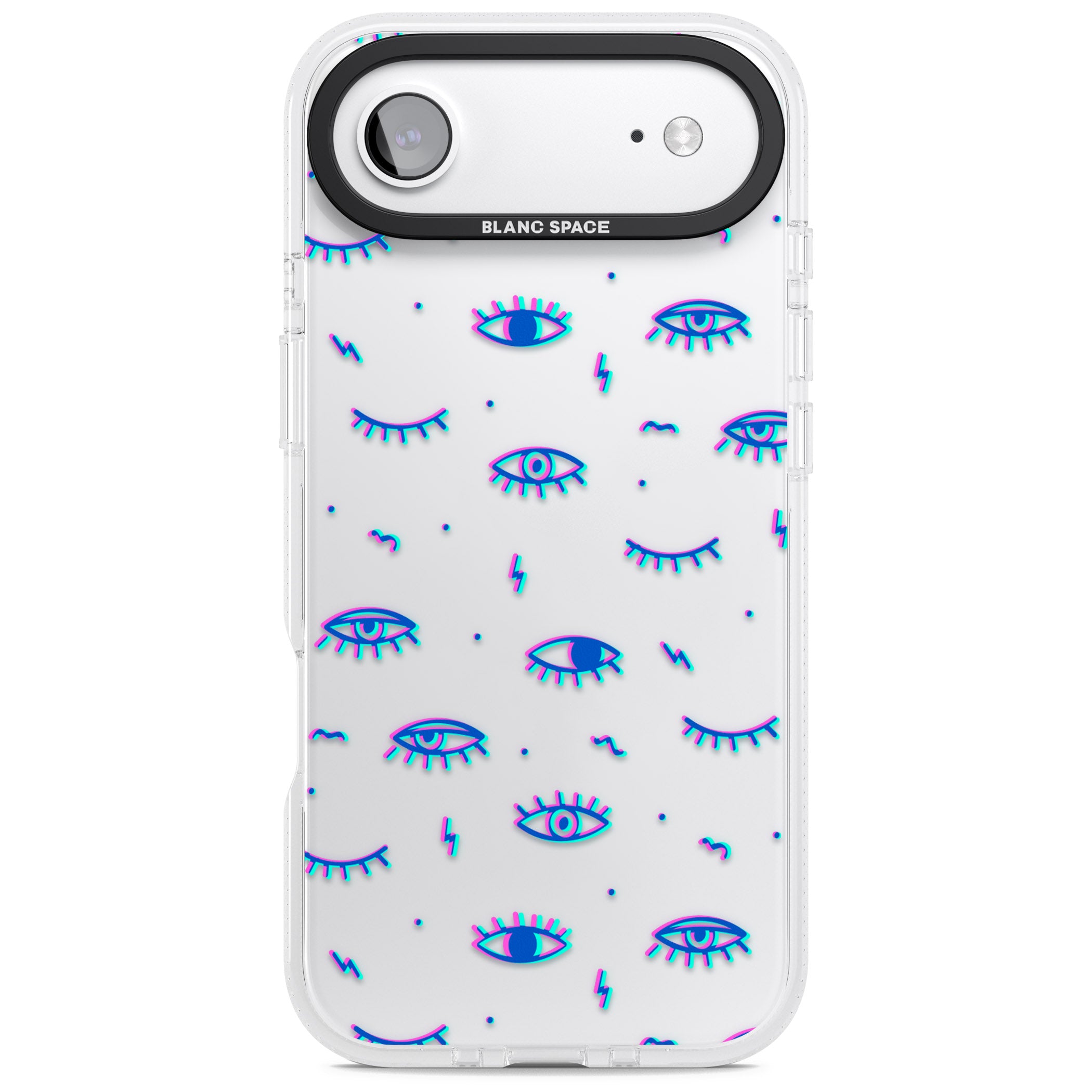 Duotone Psychedelic Eyes iPhone 17 Air Impact Air Clear Phone Case