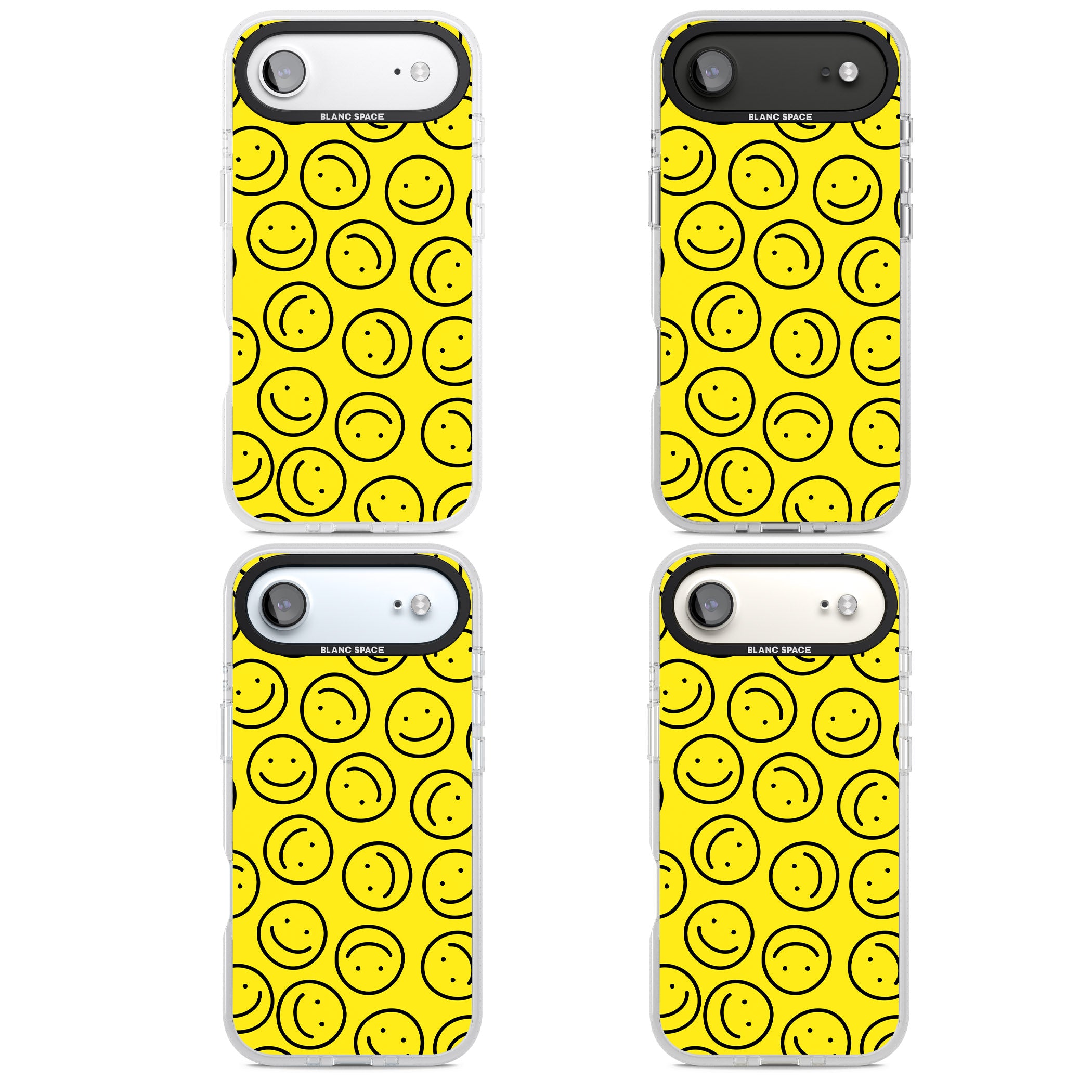 Happy Face Pattern iPhone 17 Air Impact Air Clear Phone Case APT Impact Protection