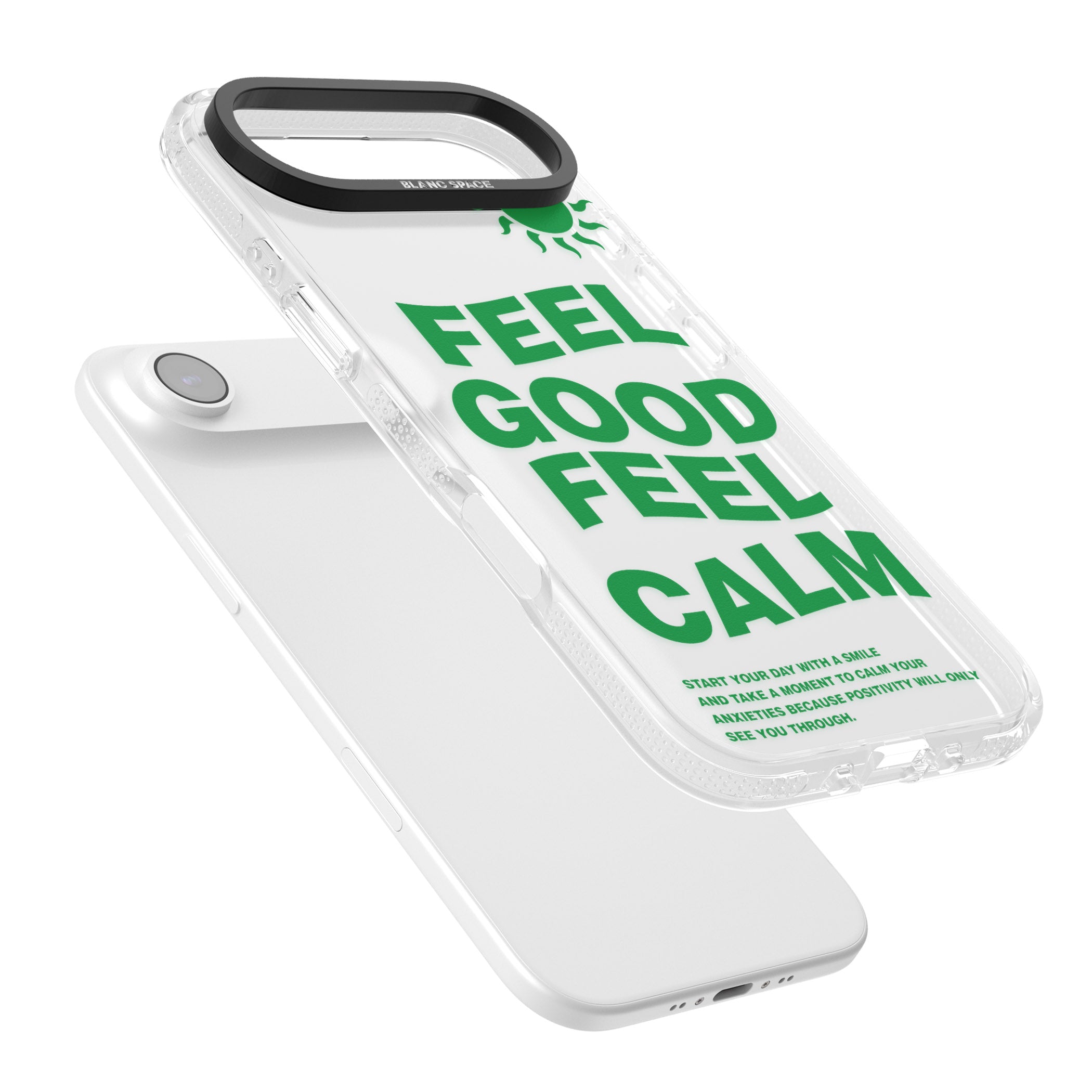 Feel Good Feel Calm (Green) iPhone 17 Air Impact Air Clear Phone Case Colours