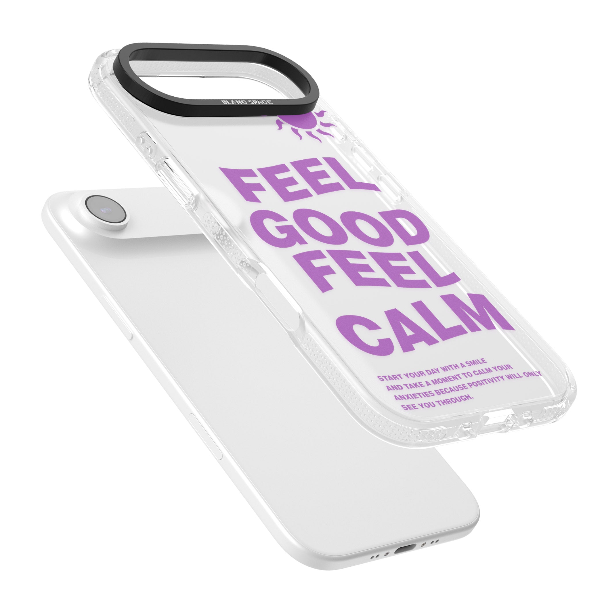 Feel Good Feel Calm (Purple) iPhone 17 Air Impact Air Clear Phone Case Colours
