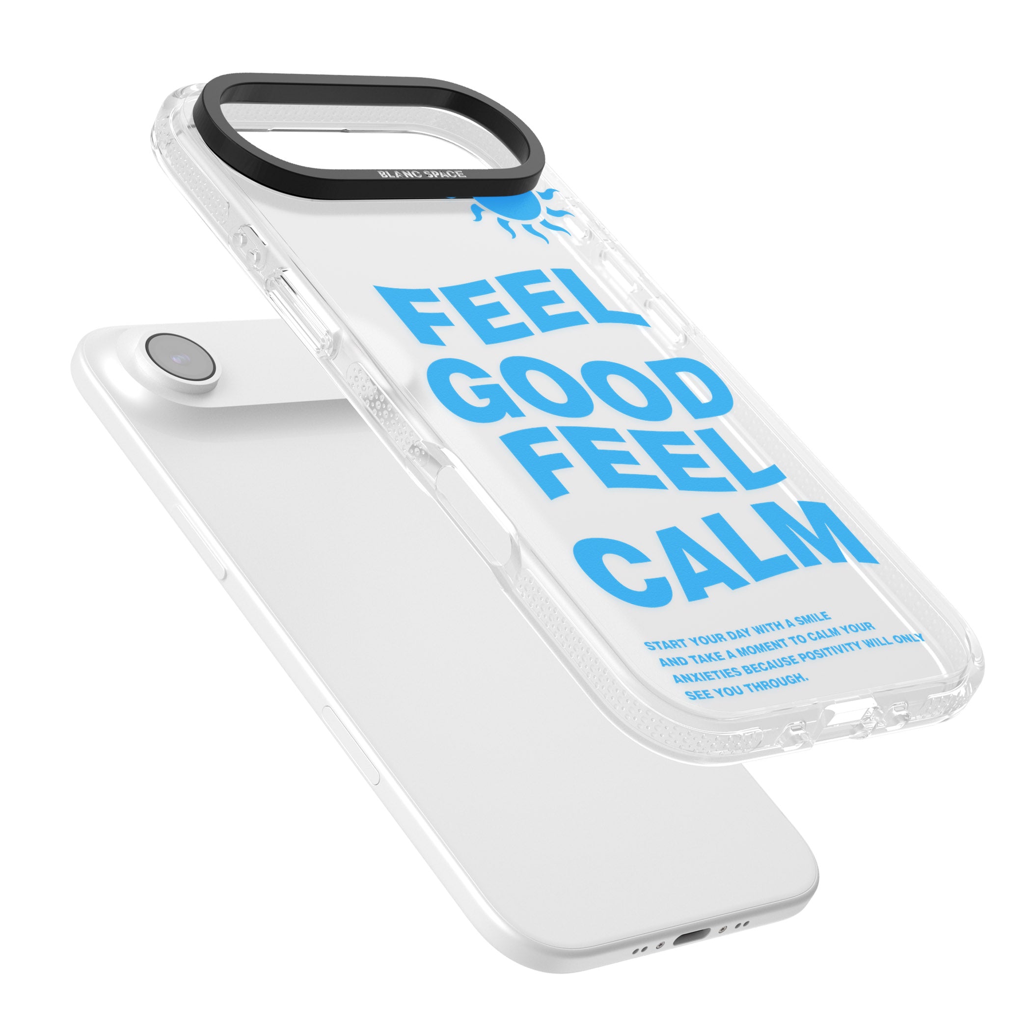 Feel Good Feel Calm (Blue) iPhone 17 Air Impact Air Clear Phone Case Colours