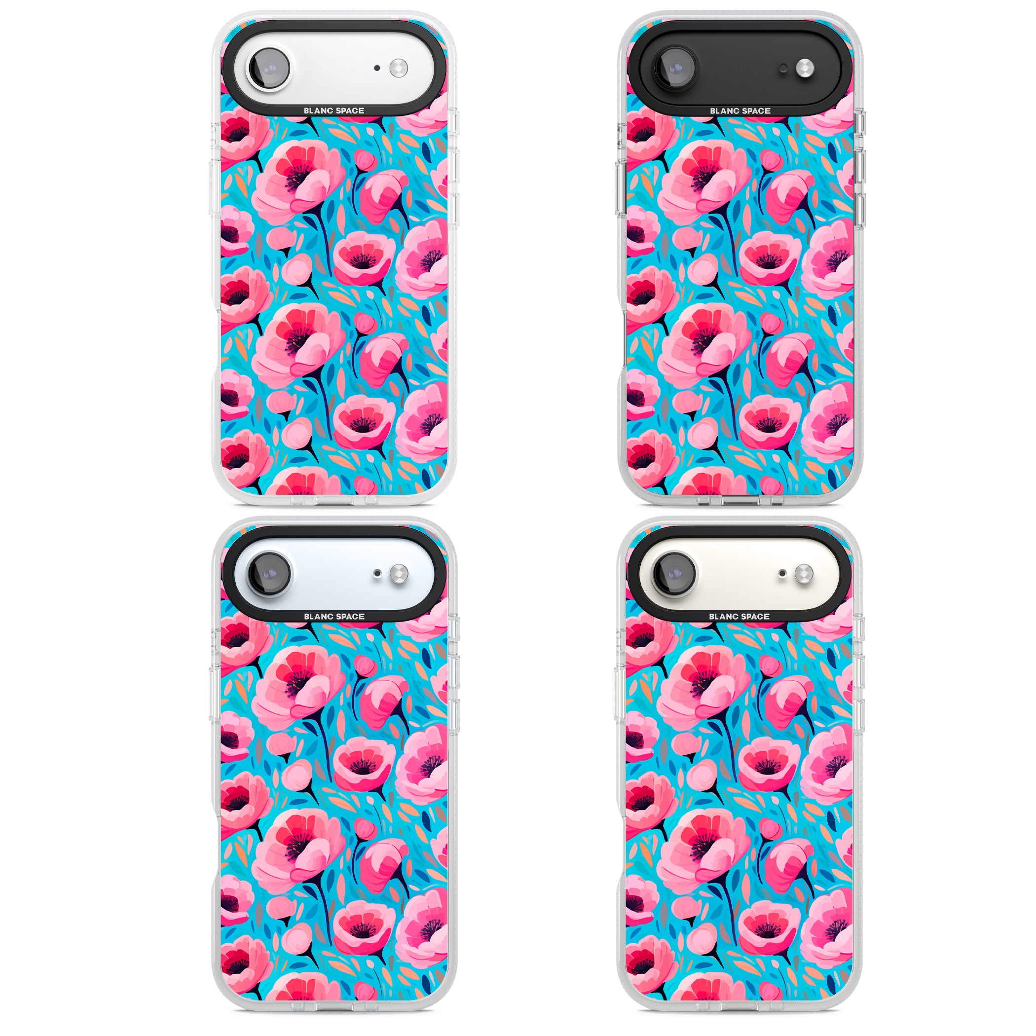 Tropical Pink Poppies iPhone 17 Air Impact Air Clear Phone Case APT Impact Protection
