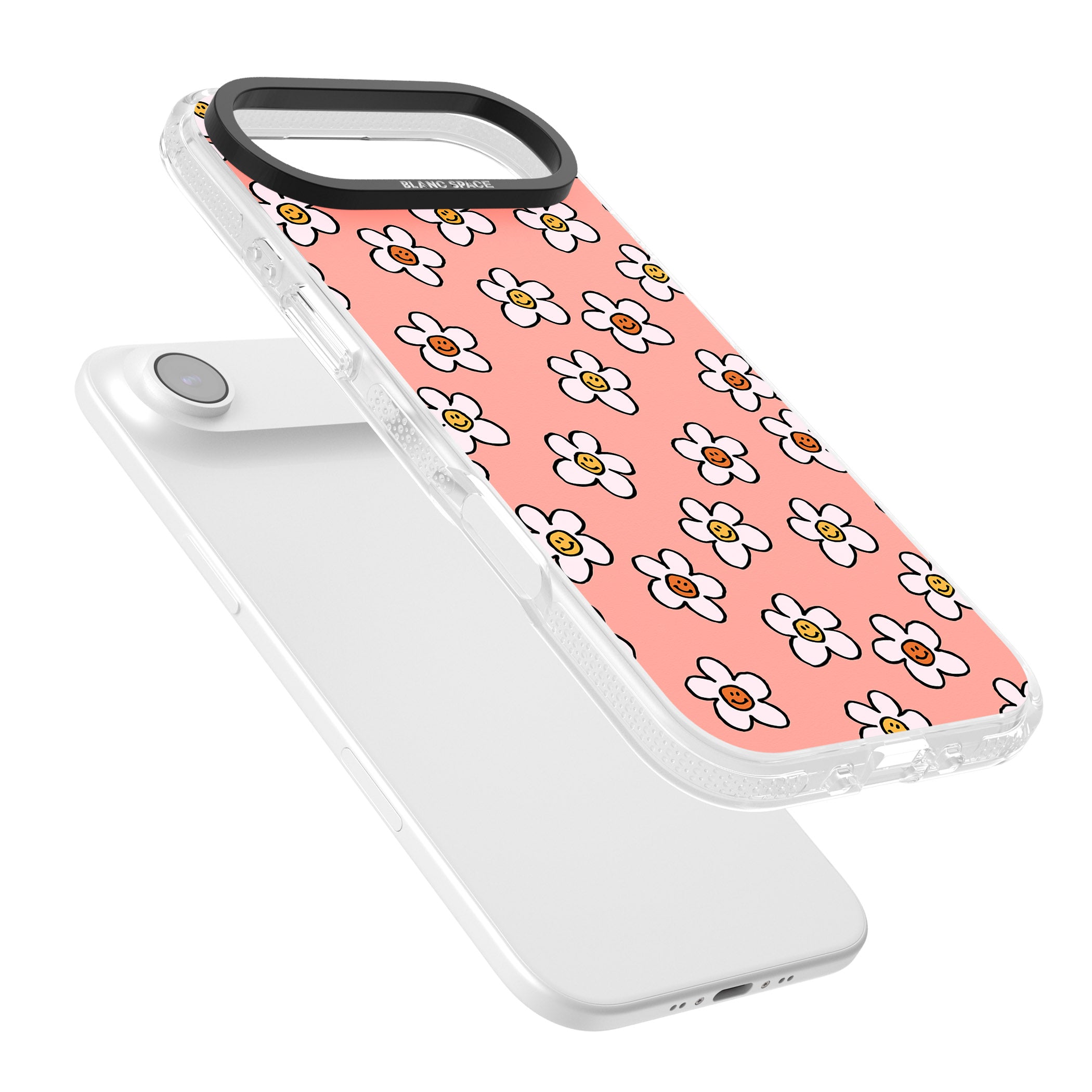 Peachy Daisy Smiles iPhone 17 Air Impact Air Clear Phone Case Colours