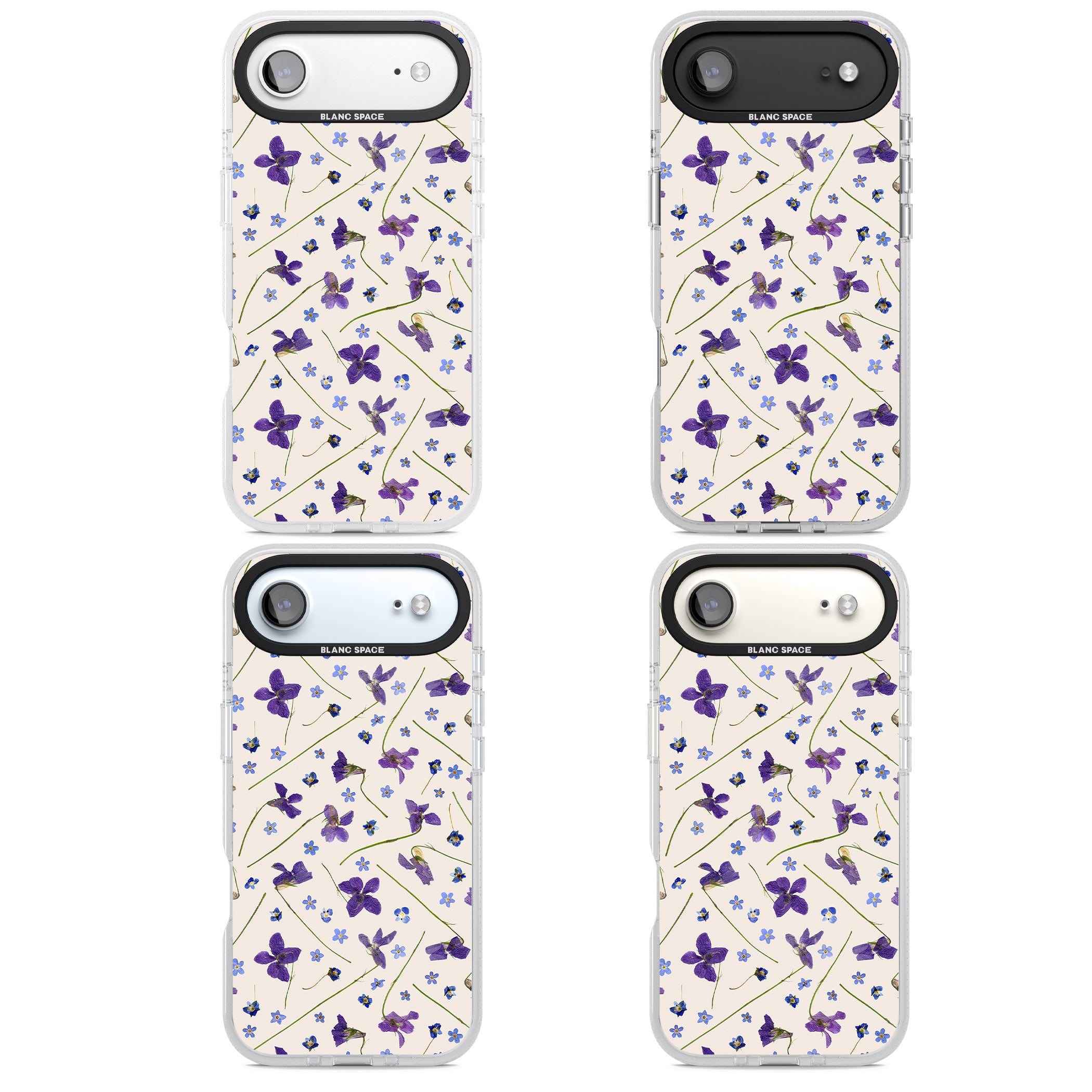 Violet Floral Dream Cream iPhone 17 Air Impact Air Clear Phone Case APT Impact Protection