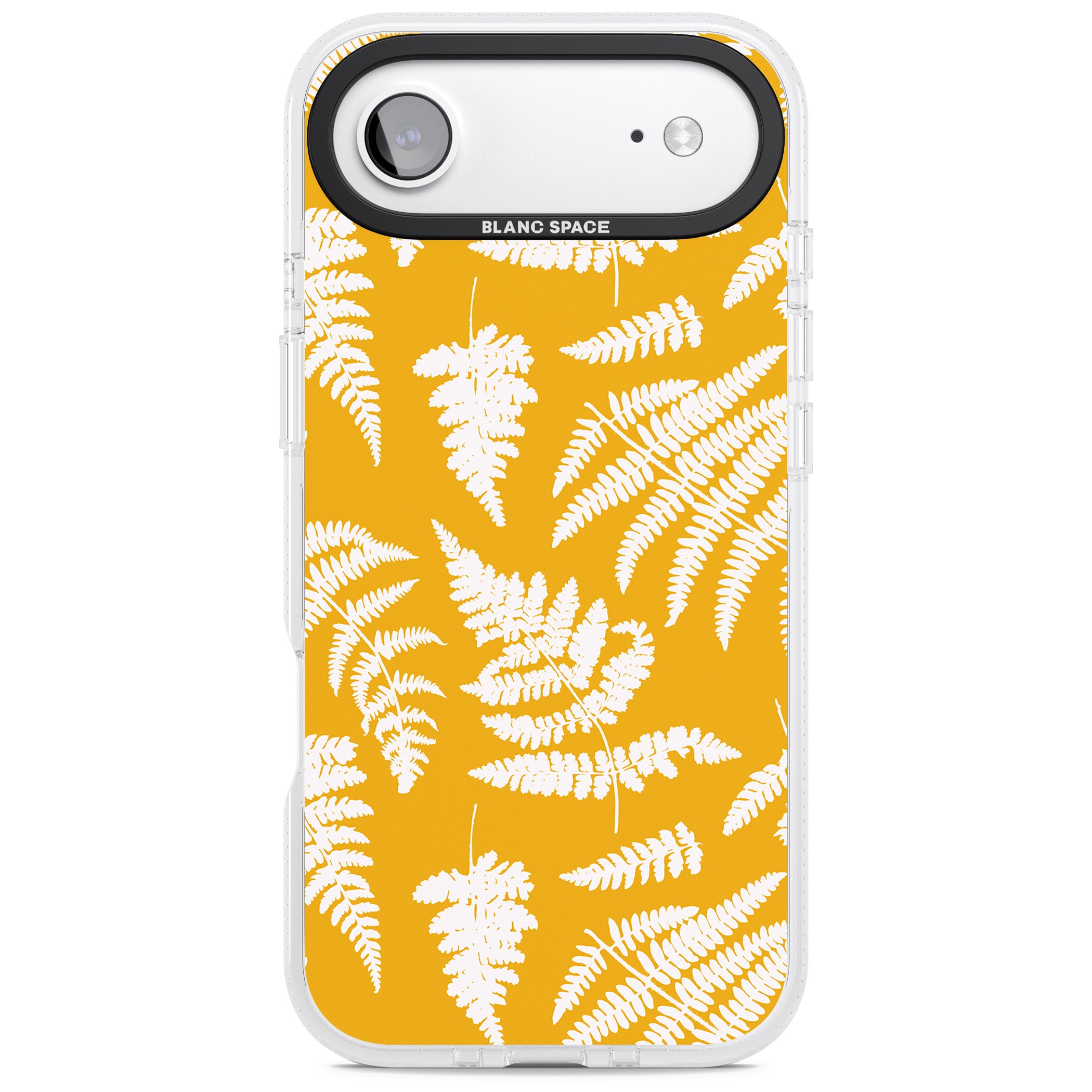 Fern Pattern On Yellow iPhone 17 Air Impact Air Clear Phone Case