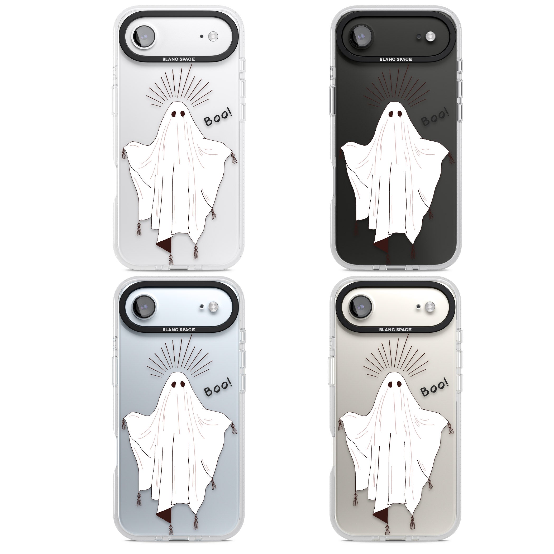 Boo! iPhone 17 Air Impact Air Clear Phone Case APT Impact Protection