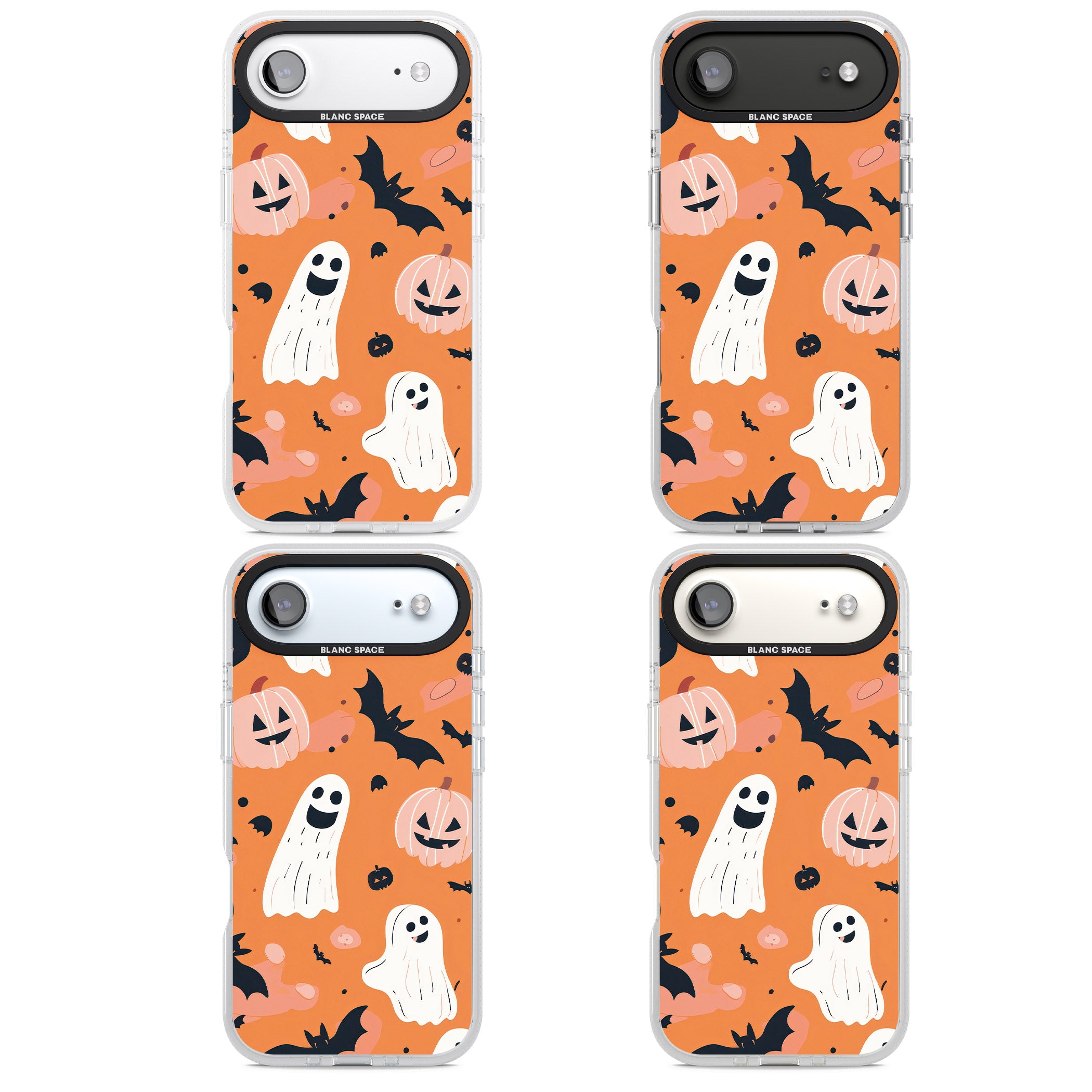 Orange Halloween Pattern iPhone 17 Air Impact Air Clear Phone Case APT Impact Protection