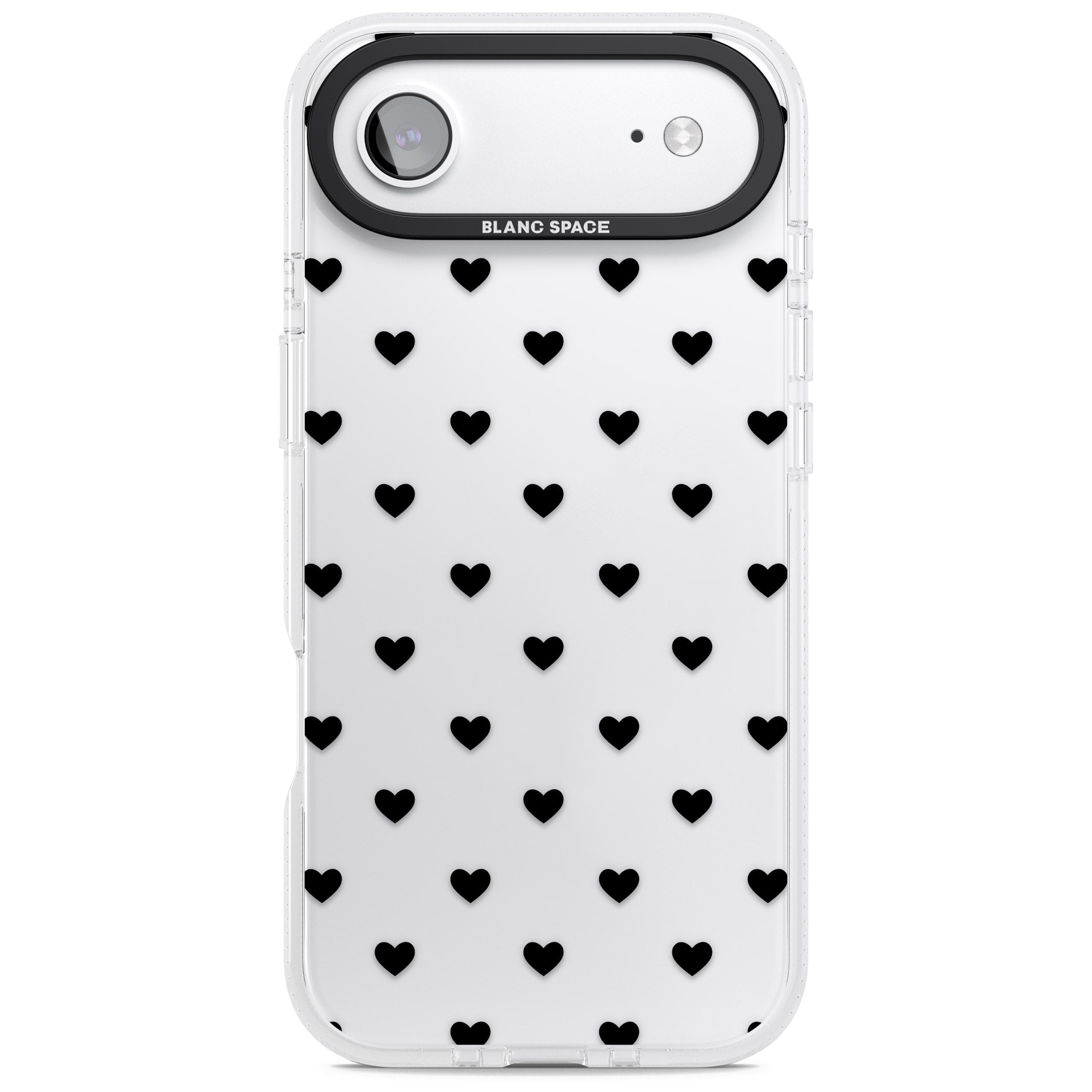 Small Heart Pattern: White & iPhone 17 Air Impact Air Clear Phone Case