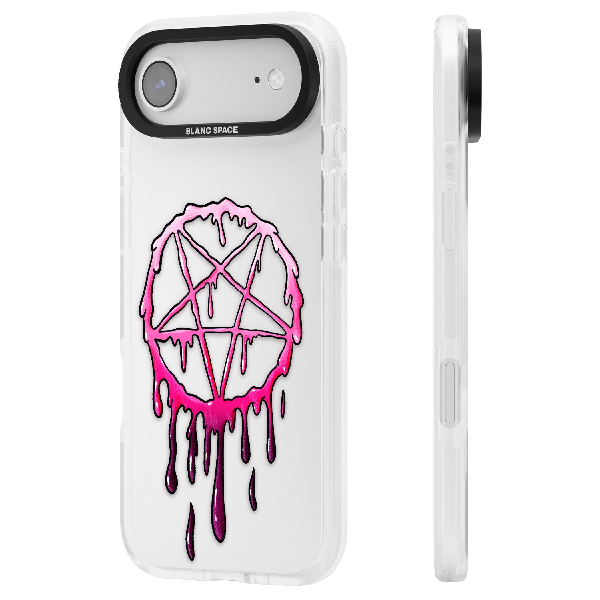 Pentagram Of Blood iPhone 17 Air Impact Air Clear Phone Case Side Profile