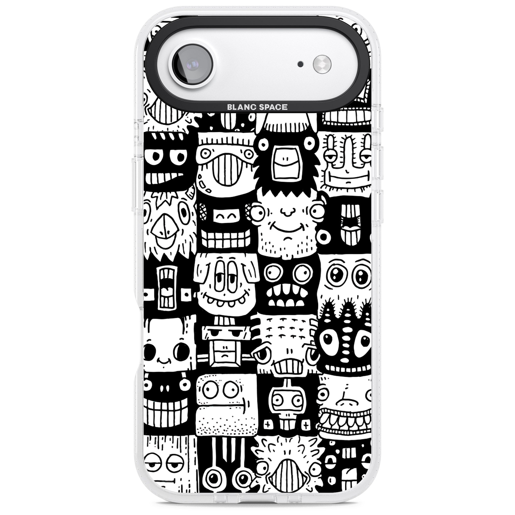 Checkerboard Heads iPhone 17 Air Impact Air Clear Phone Case