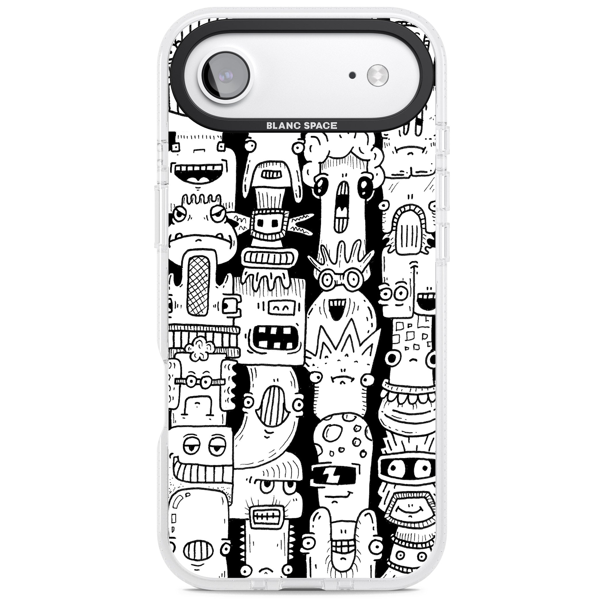 Monochrome Heads iPhone 17 Air Impact Air Clear Phone Case