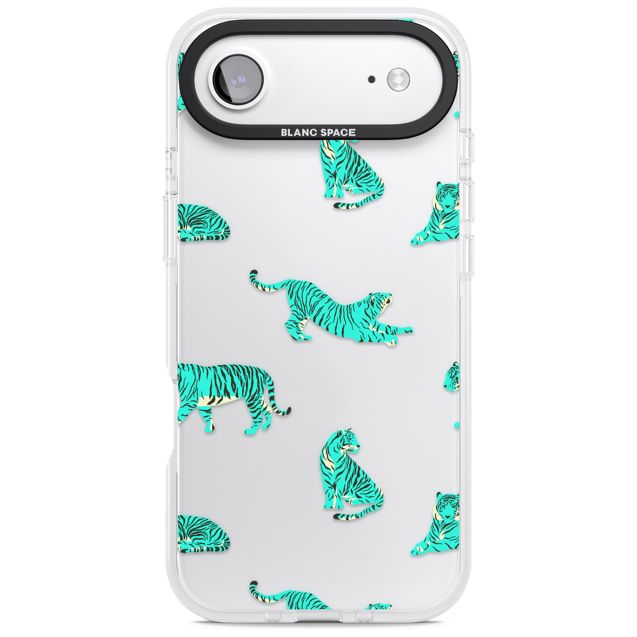 Turquoise Tiger iPhone 17 Air Impact Air Clear Phone Case