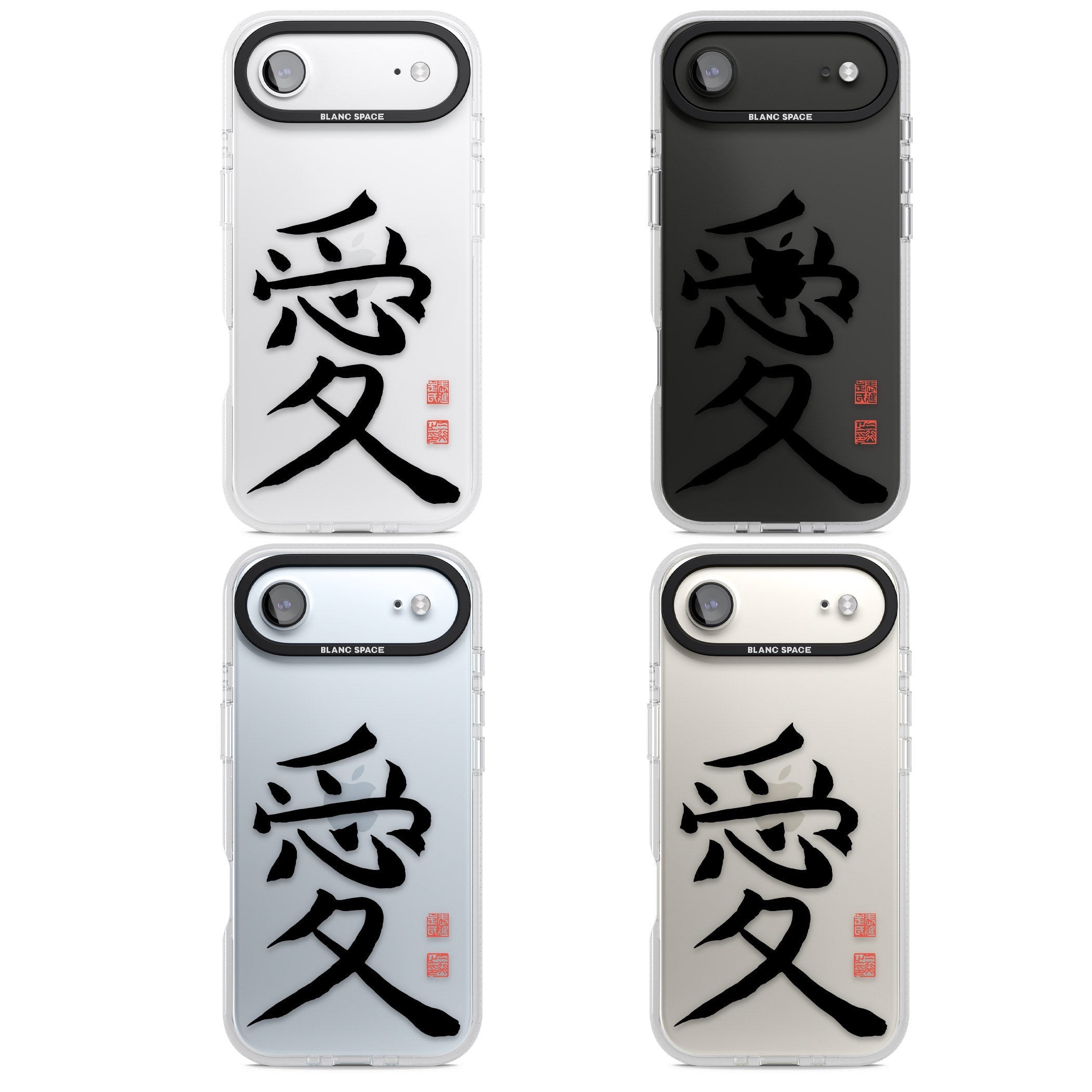 Japanese Kanji Love iPhone 17 Air Impact Air Clear Phone Case APT Impact Protection