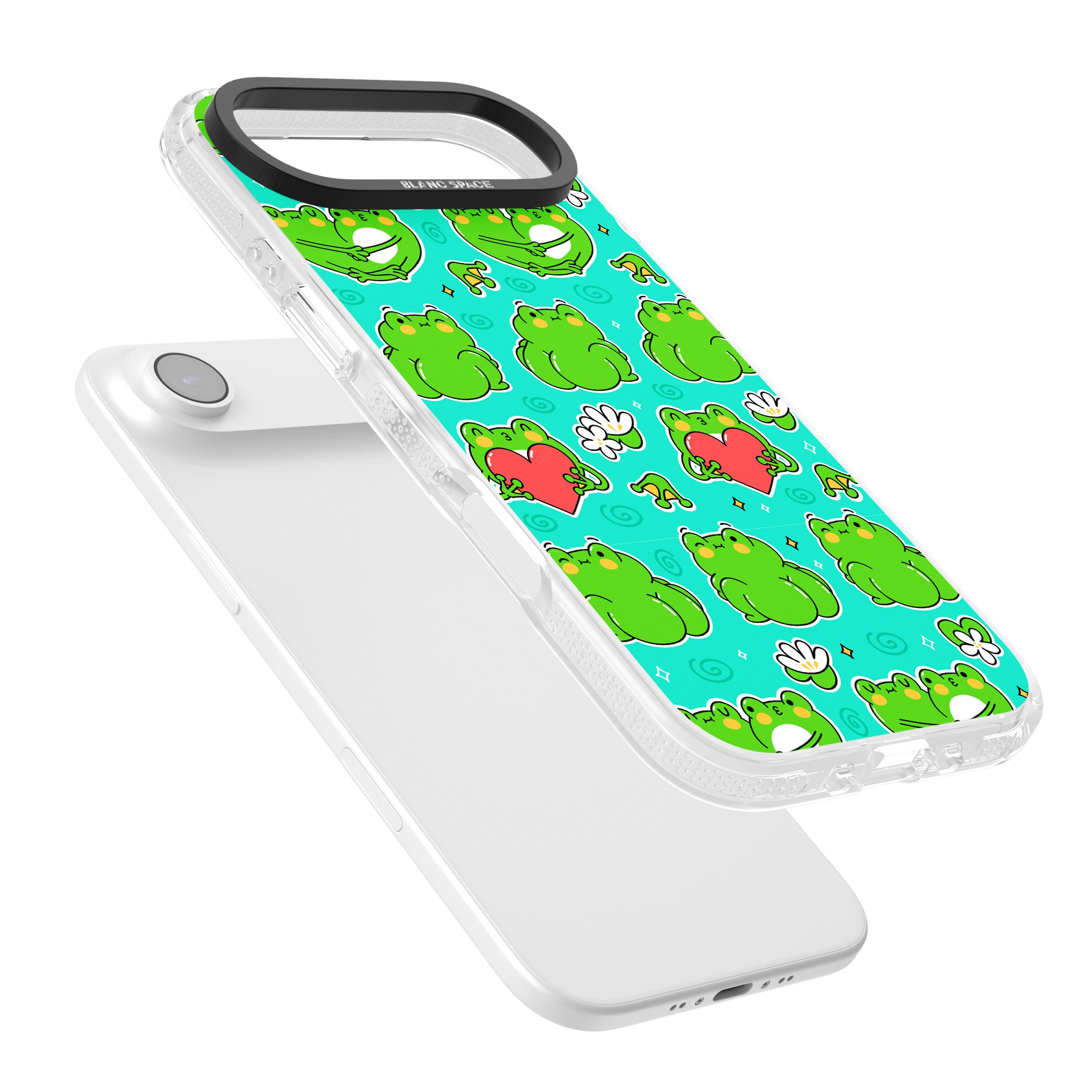 Frog Booty Kawaii Pattern iPhone 17 Air Impact Air Clear Phone Case Colours
