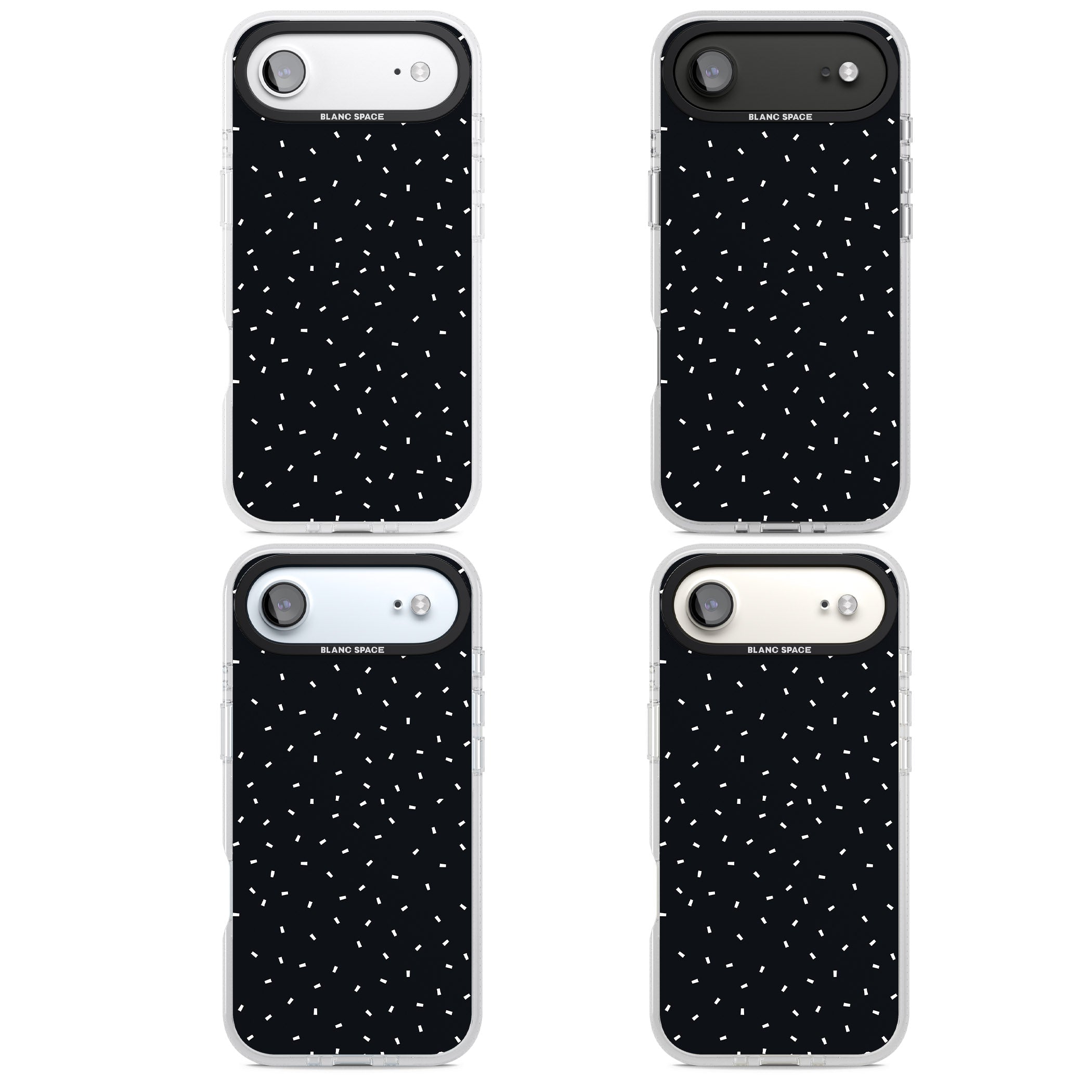 Confetti (Black) iPhone 17 Air Impact Air Clear Phone Case APT Impact Protection