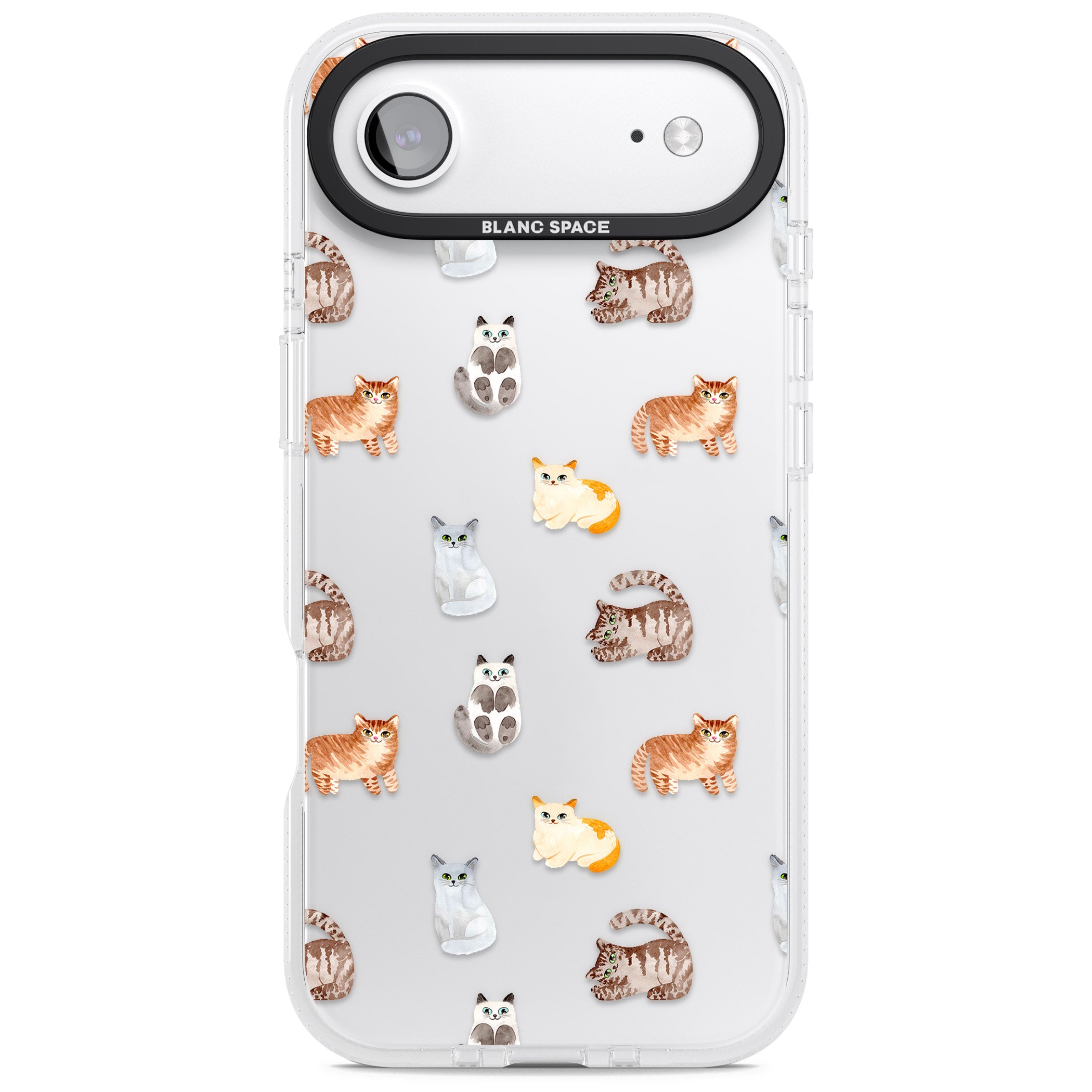 Cute Cat Pattern Classic iPhone 17 Air Impact Air Clear Phone Case