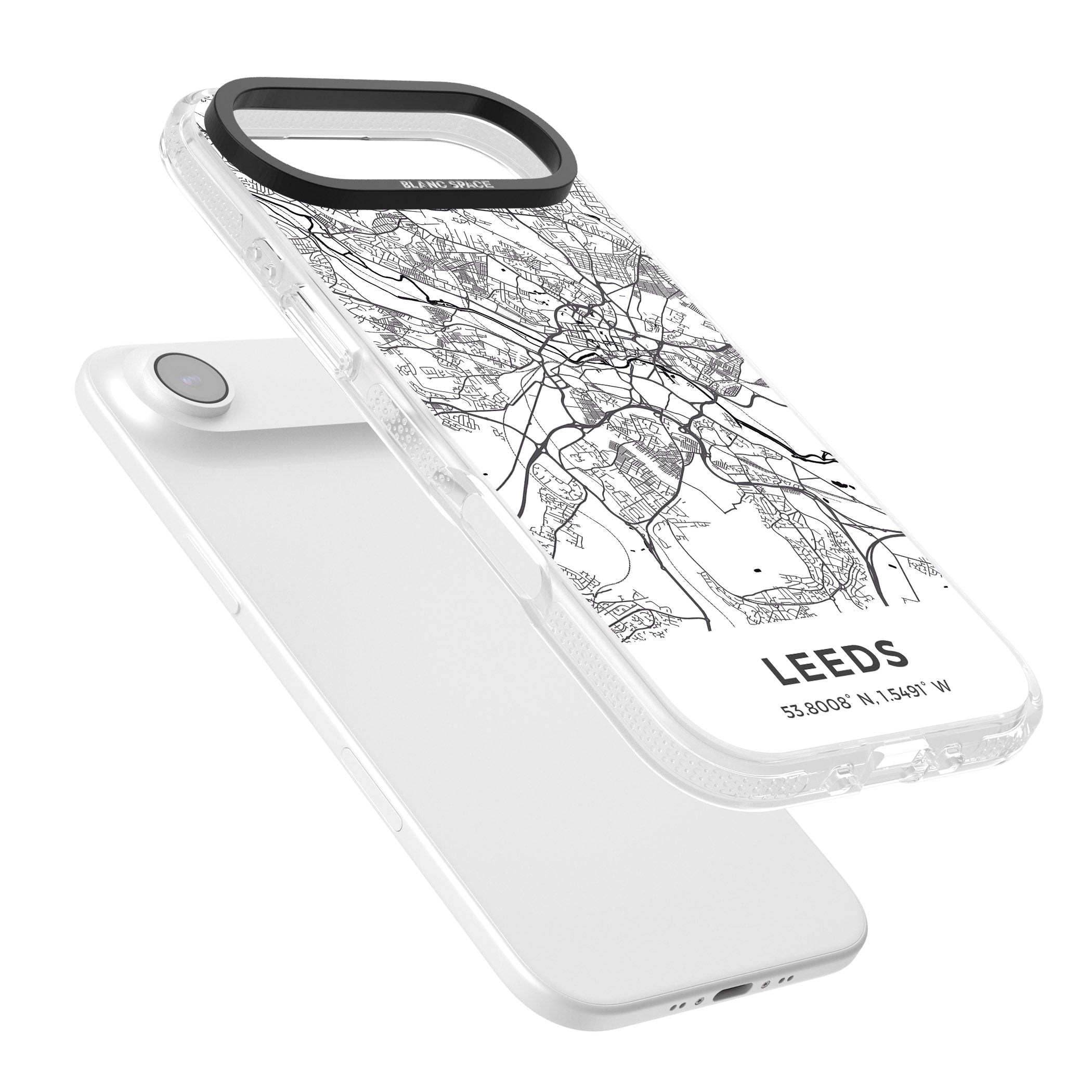 Leeds Map iPhone 17 Air Impact Air Clear Phone Case Colours