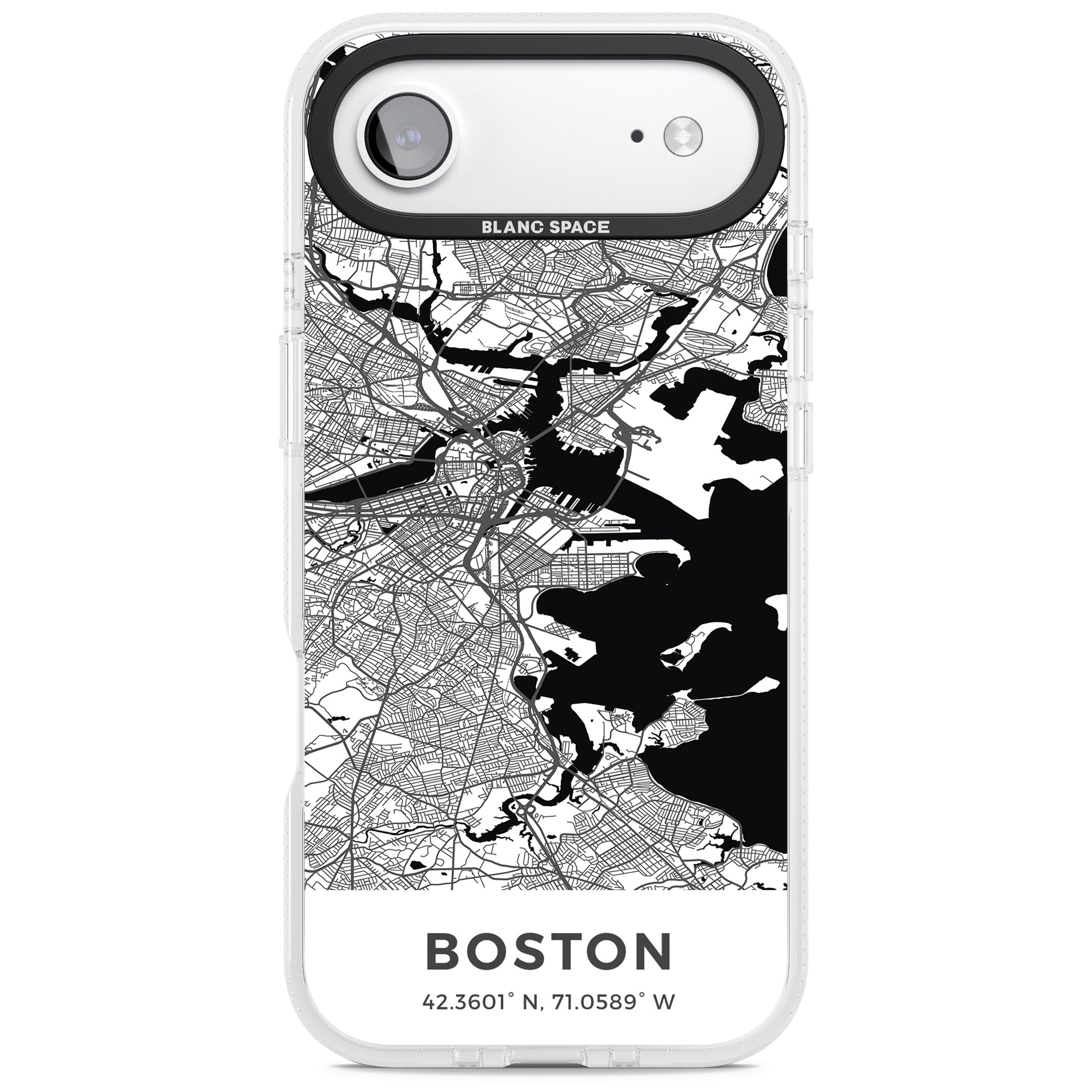 Boston Map iPhone 17 Air Impact Air Clear Phone Case