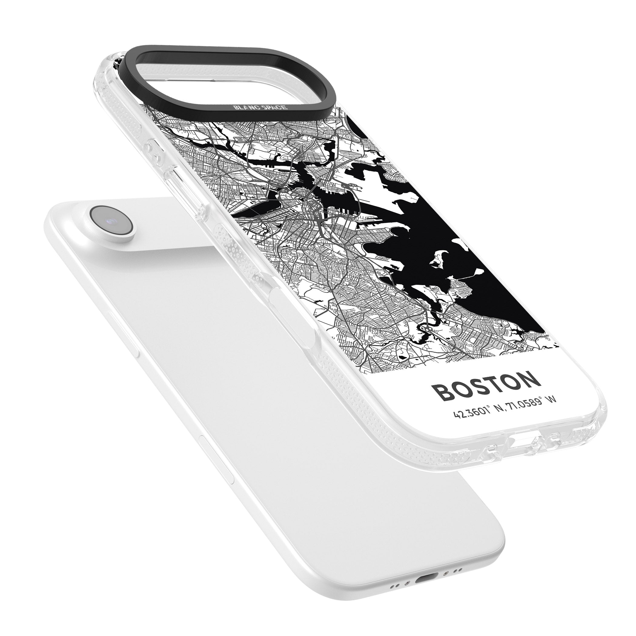 Boston Map iPhone 17 Air Impact Air Clear Phone Case Colours