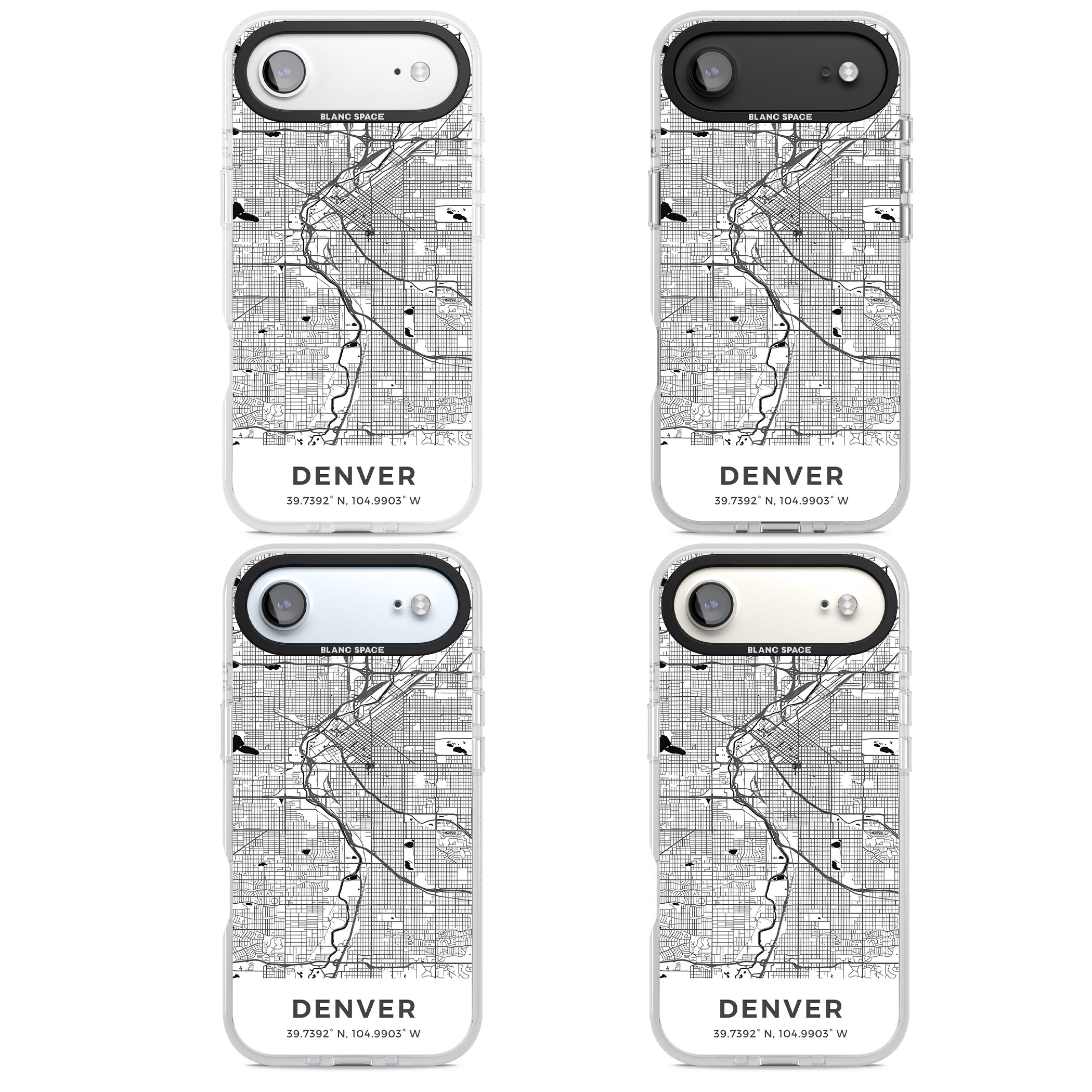 Denver Map iPhone 17 Air Impact Air Clear Phone Case APT Impact Protection