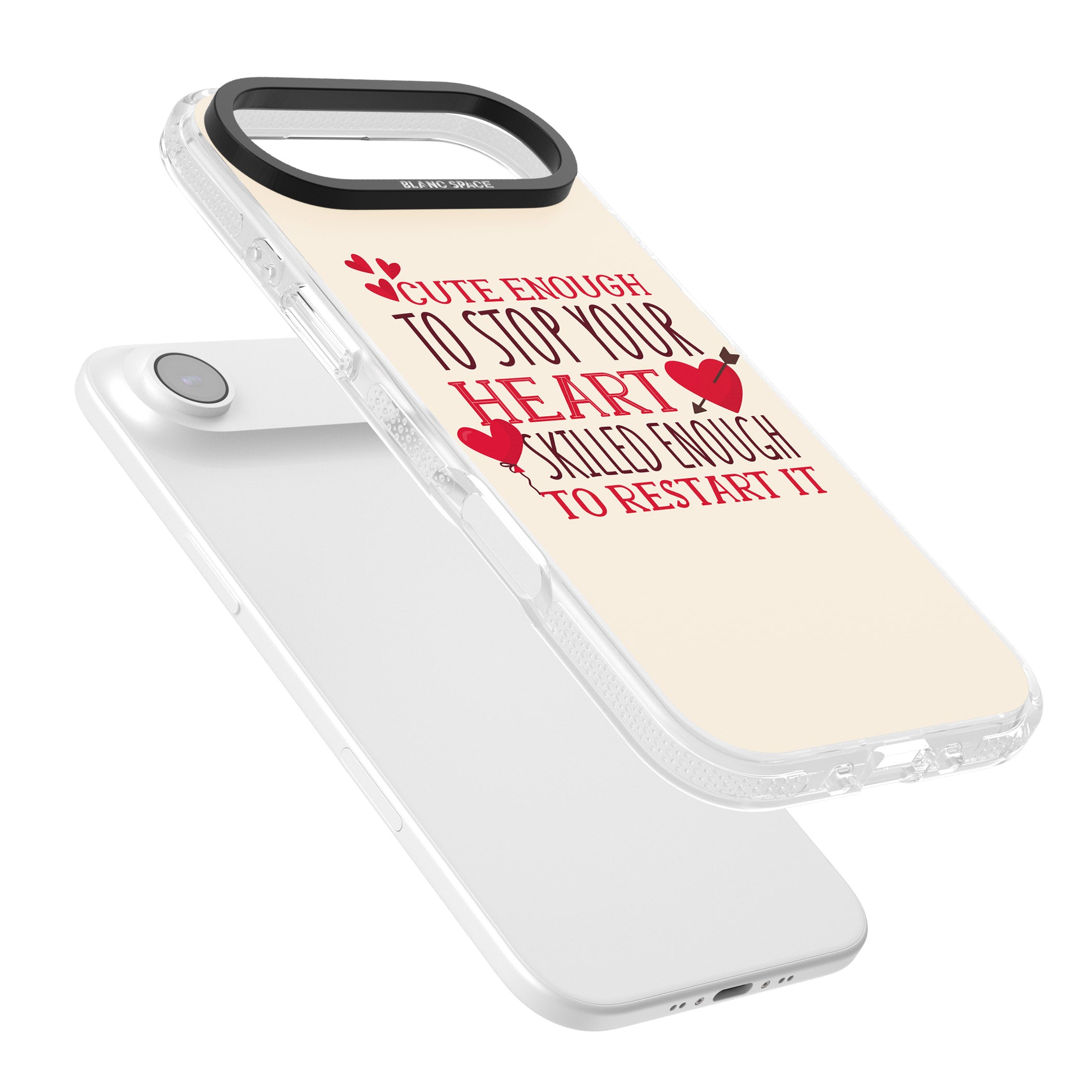 Cute Enough To Stop Your Heart iPhone 17 Air Impact Air Clear Phone Case Colours