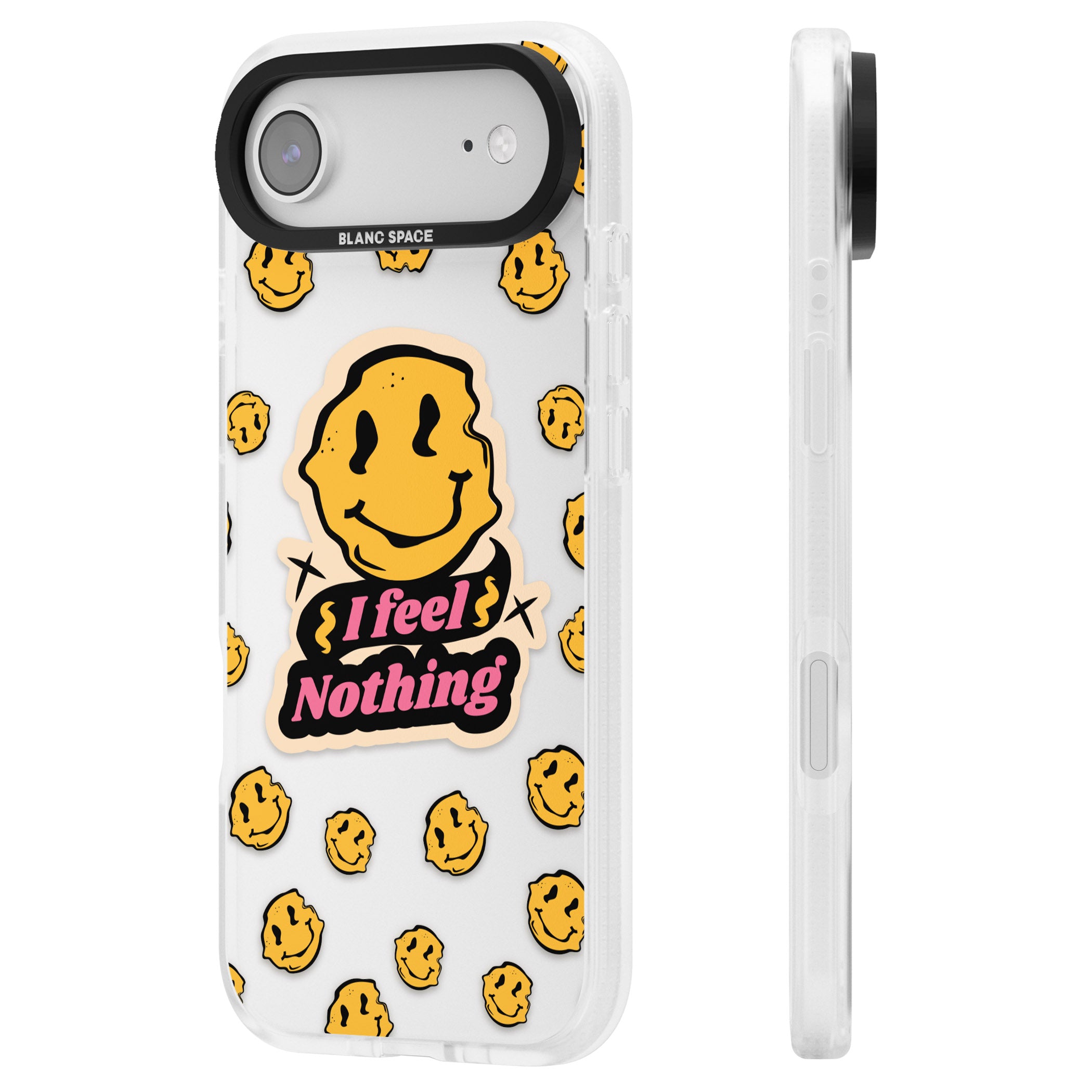 I Feel Nothing (Clear) iPhone 17 Air Impact Air Clear Phone Case Side Profile