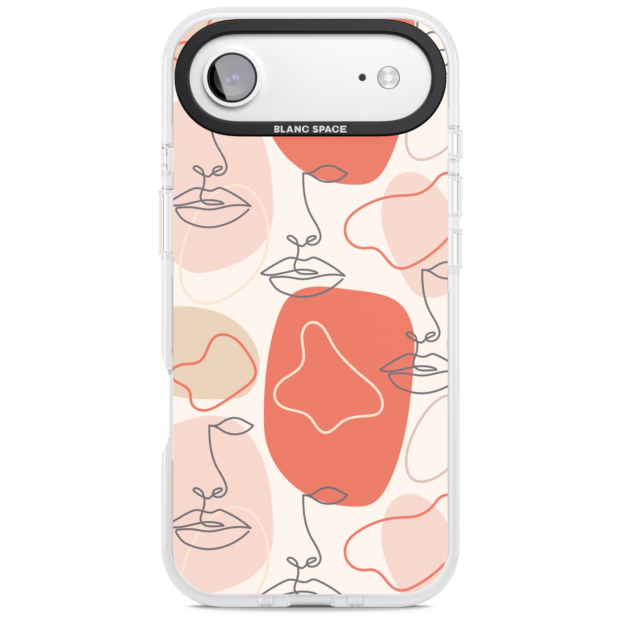 Abstract Face Line Art iPhone 17 Air Impact Air Clear Phone Case
