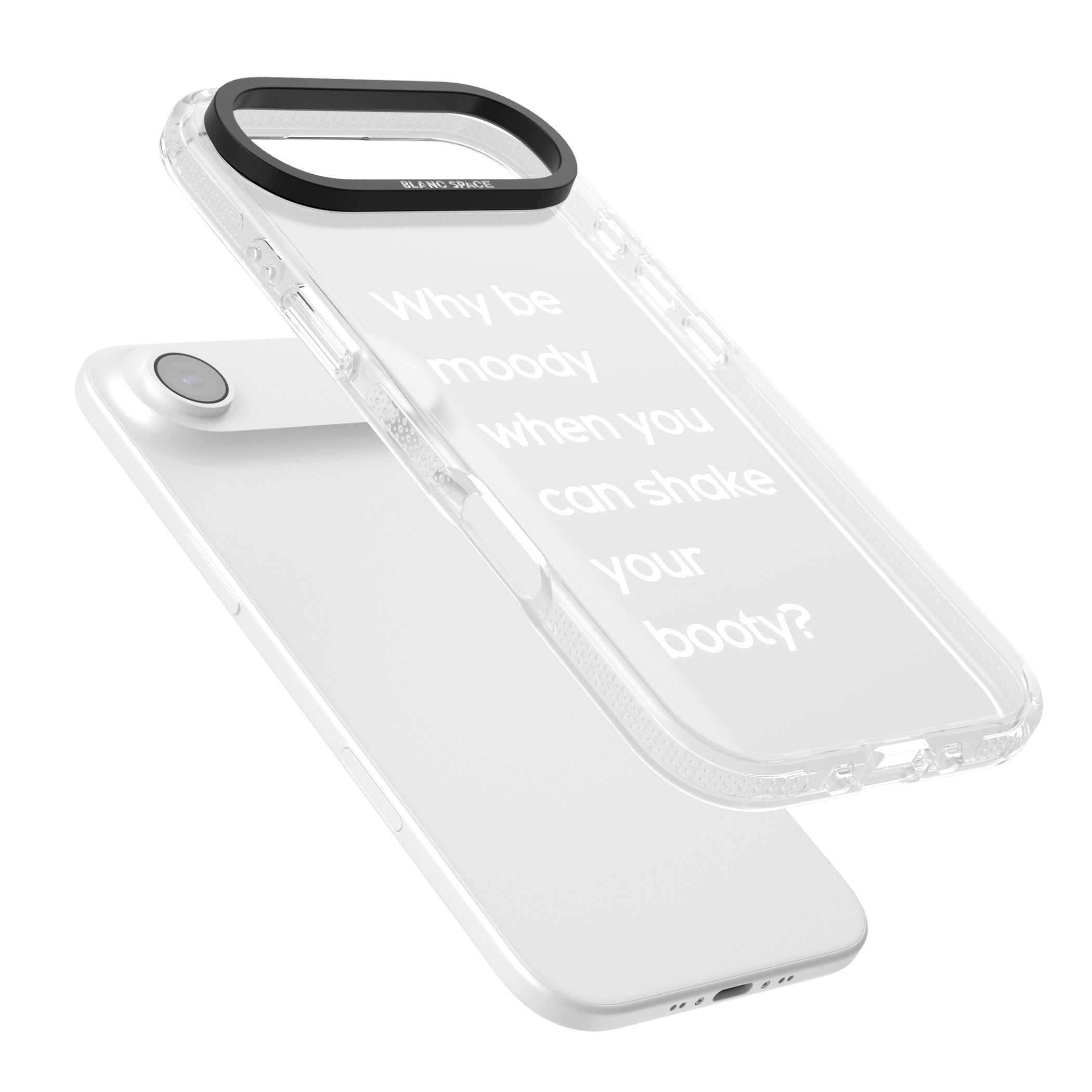 Why Be Moody When You Can Shake Your Booty? iPhone 17 Air Impact Air Clear Phone Case Colours