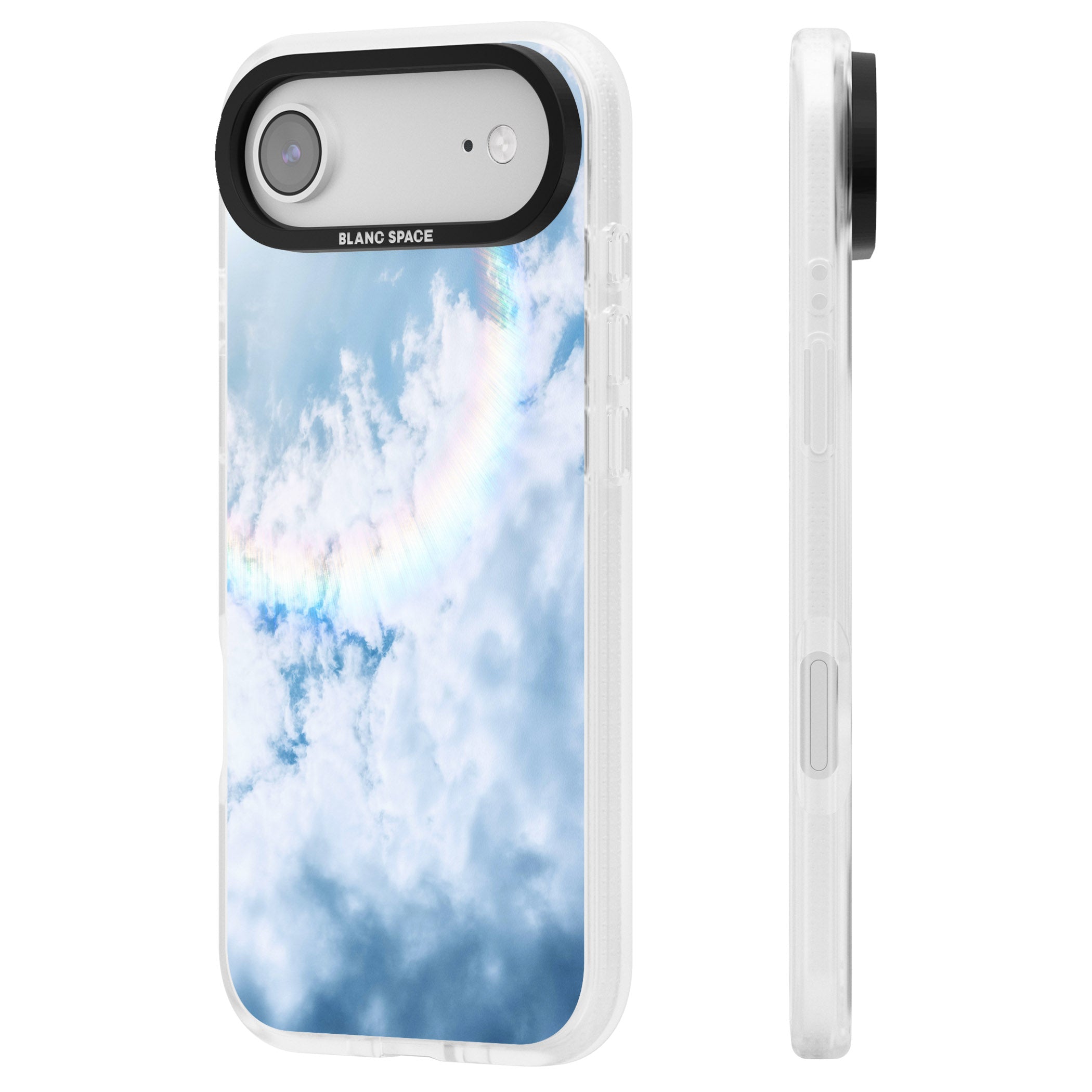 Pastel Rainbow Sky iPhone 17 Air Impact Air Clear Phone Case Side Profile