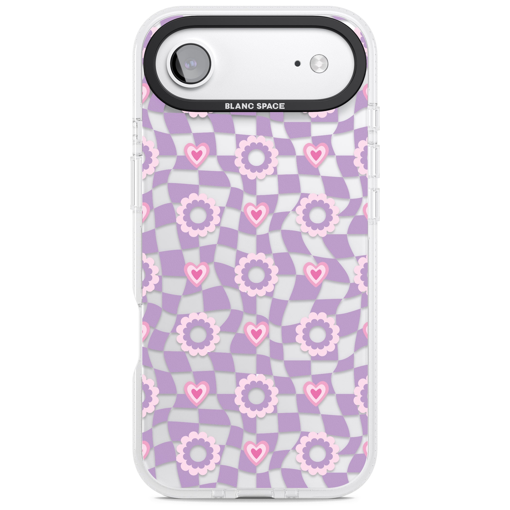 Checkered Love Pattern iPhone 17 Air Impact Air Clear Phone Case