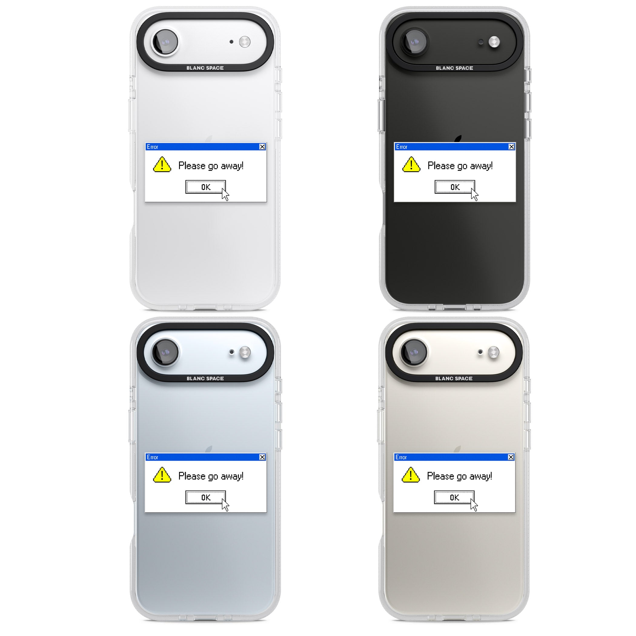 Please Go Away Exe iPhone 17 Air Impact Air Clear Phone Case APT Impact Protection