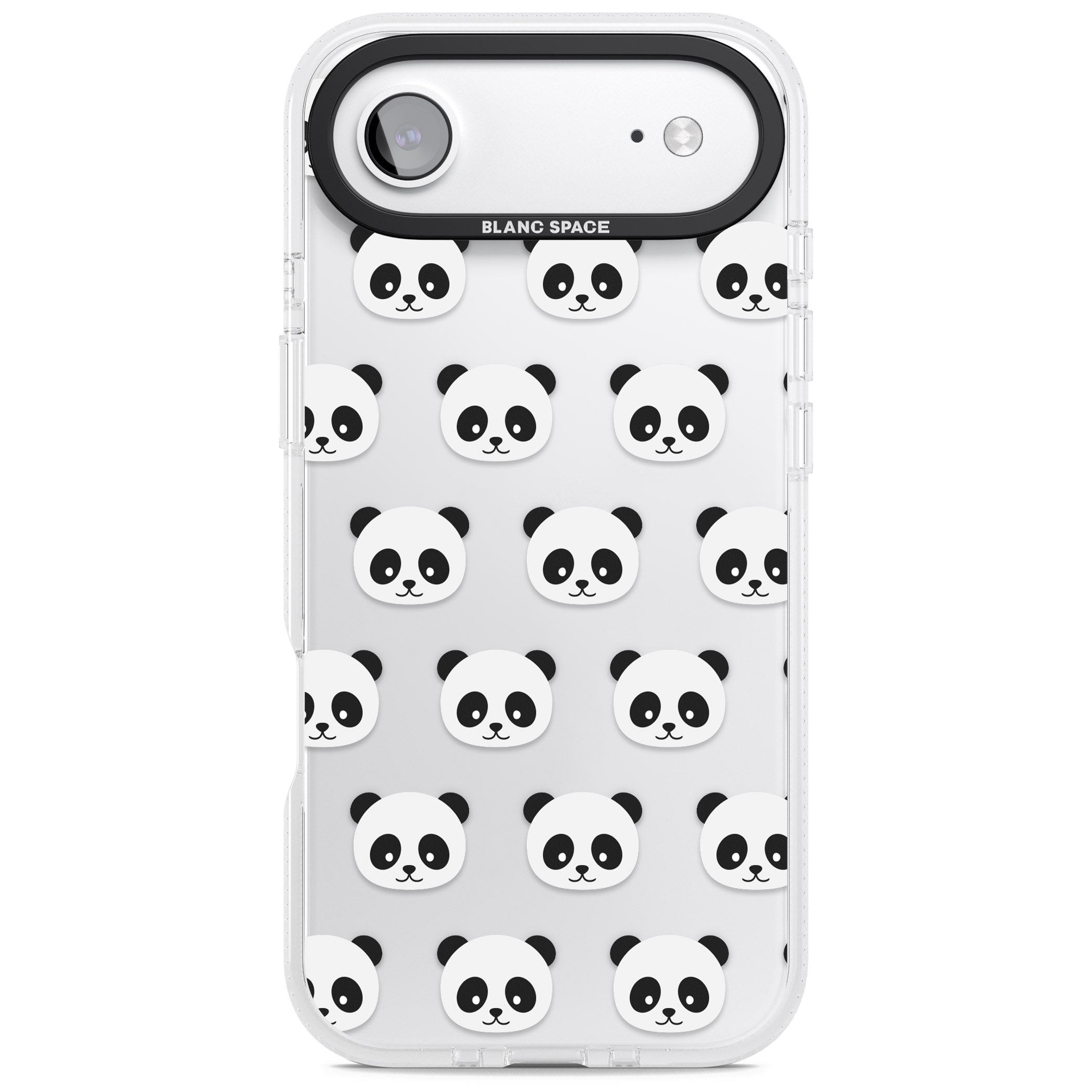 Panda Face Pattern iPhone 17 Air Impact Air Clear Phone Case