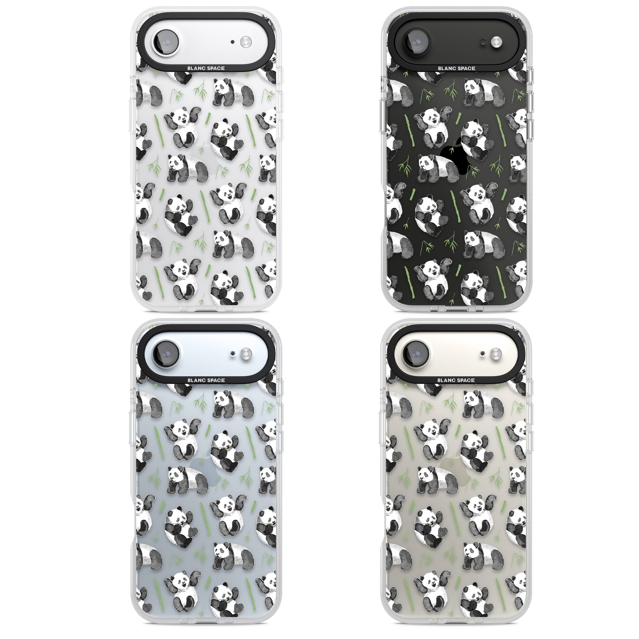 Watercolour Panda Pattern iPhone 17 Air Impact Air Clear Phone Case APT Impact Protection