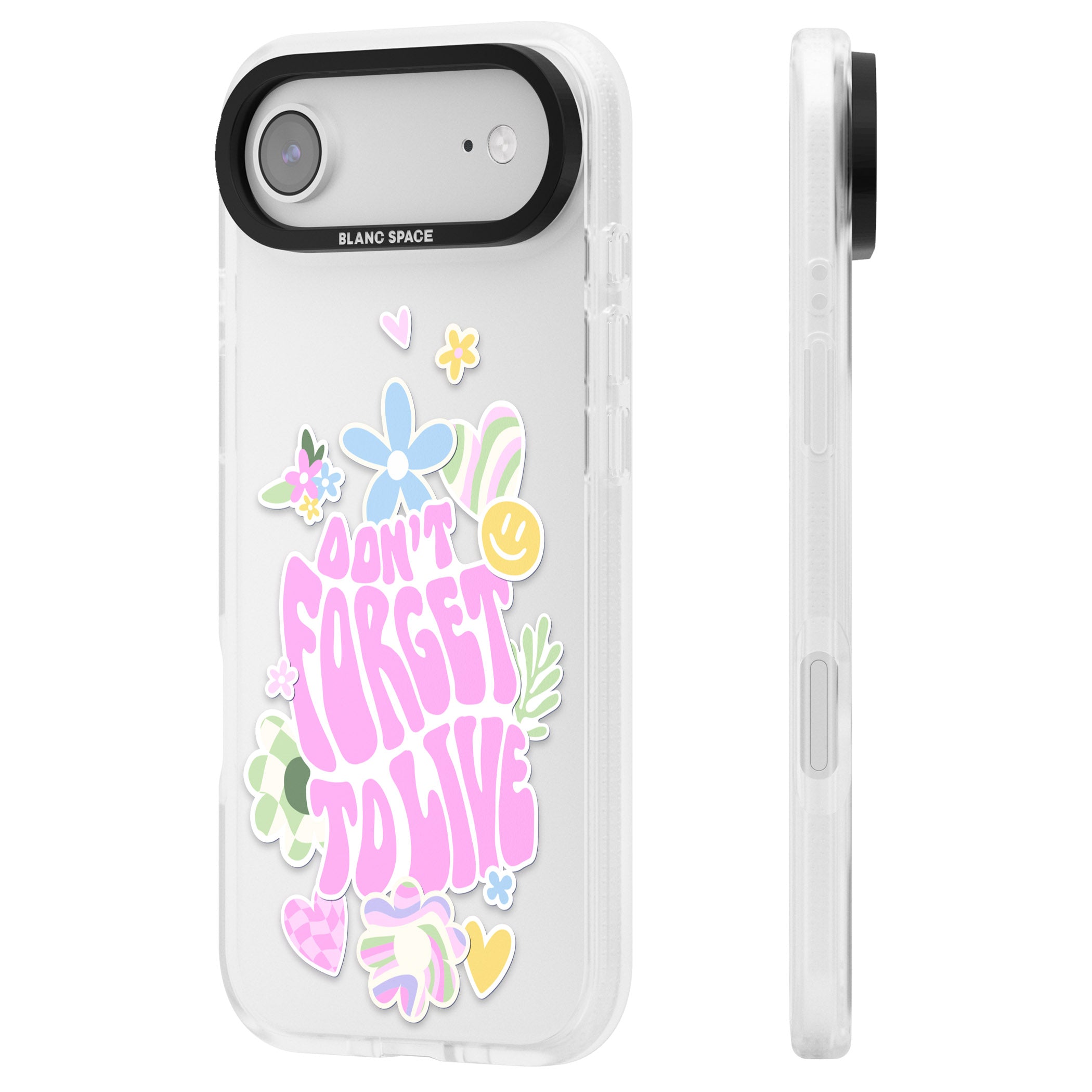Don'T Forget To Live iPhone 17 Air Impact Air Clear Phone Case Side Profile