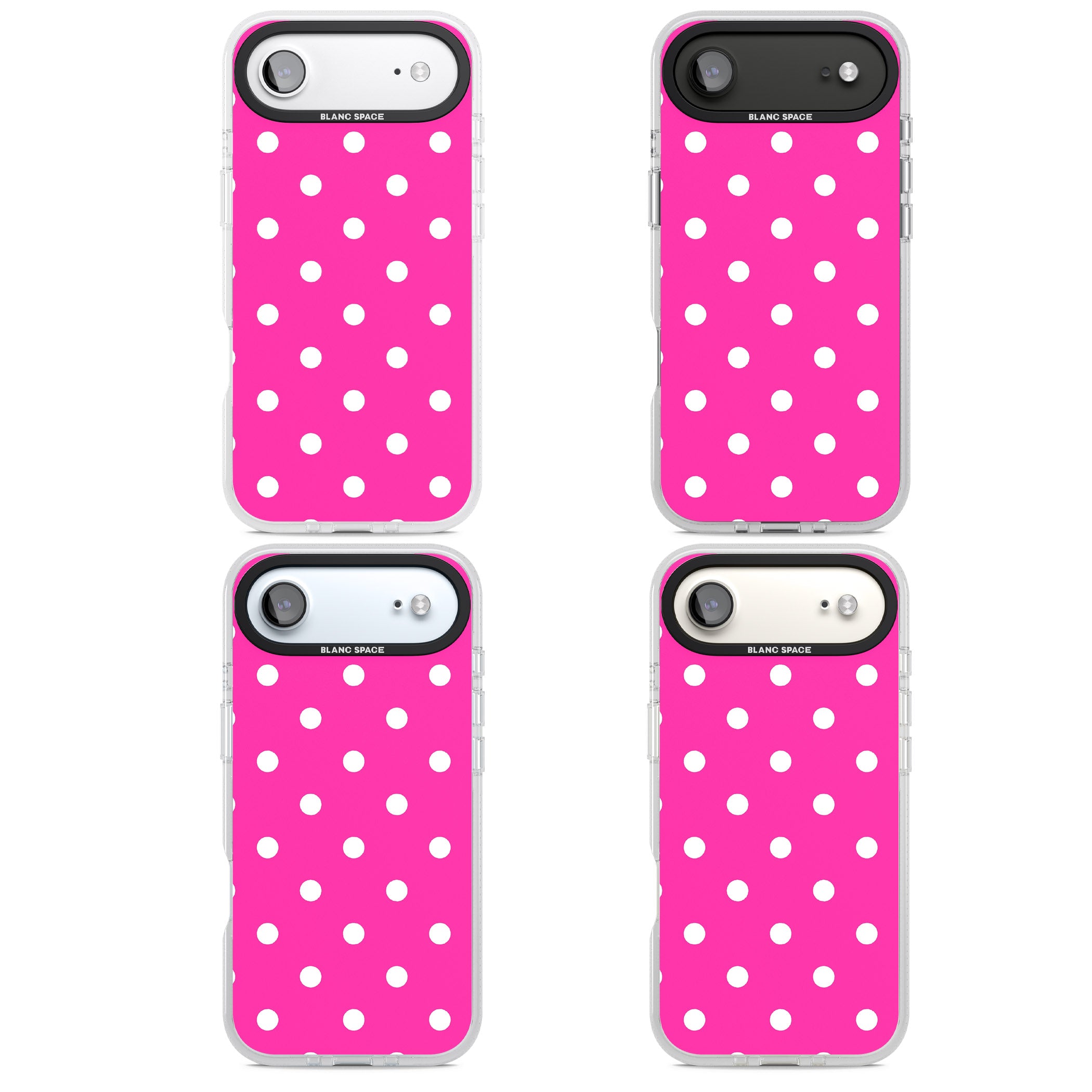 Pink Polka Dot iPhone 17 Air Impact Air Clear Phone Case APT Impact Protection