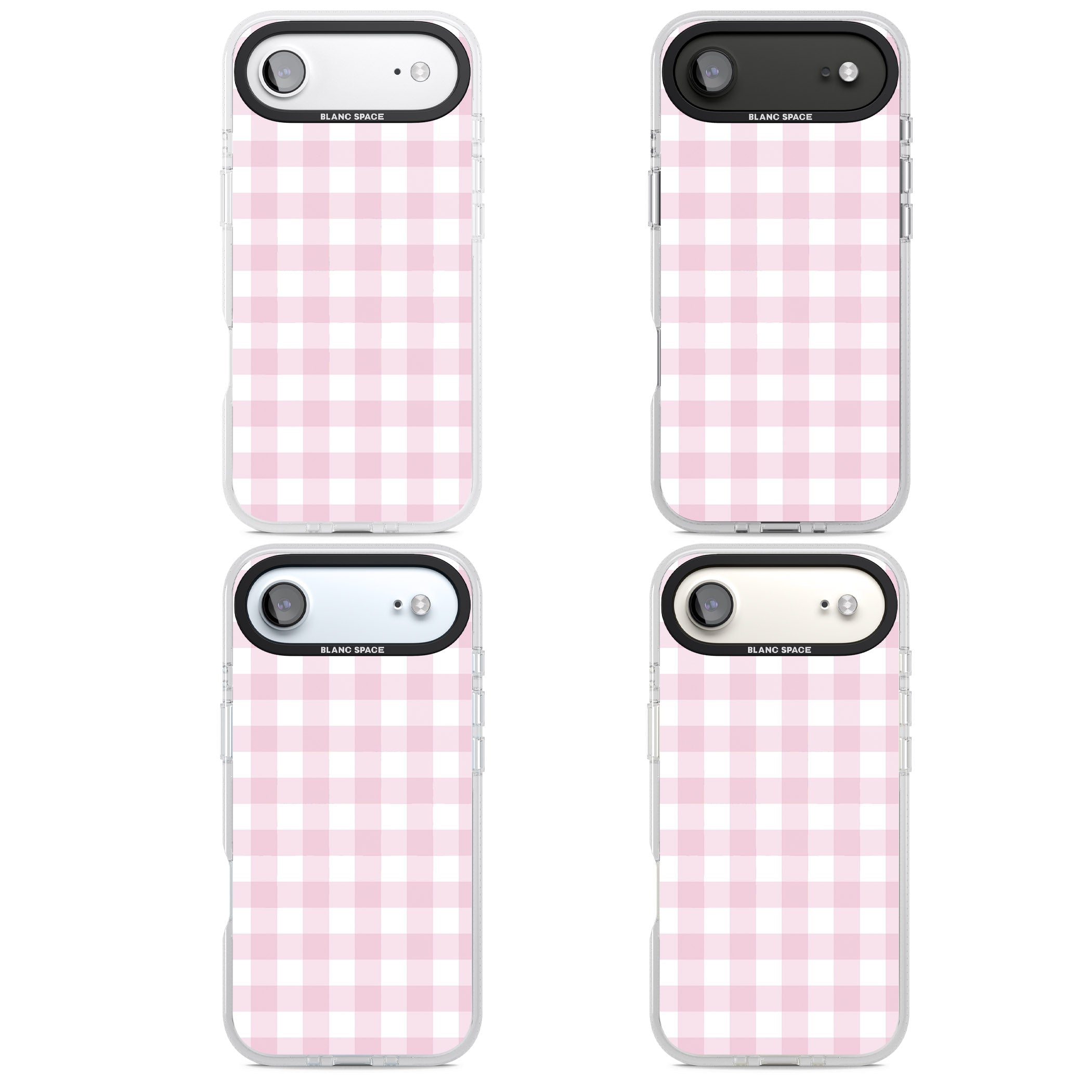 Pink Gingham Pattern iPhone 17 Air Impact Air Clear Phone Case APT Impact Protection
