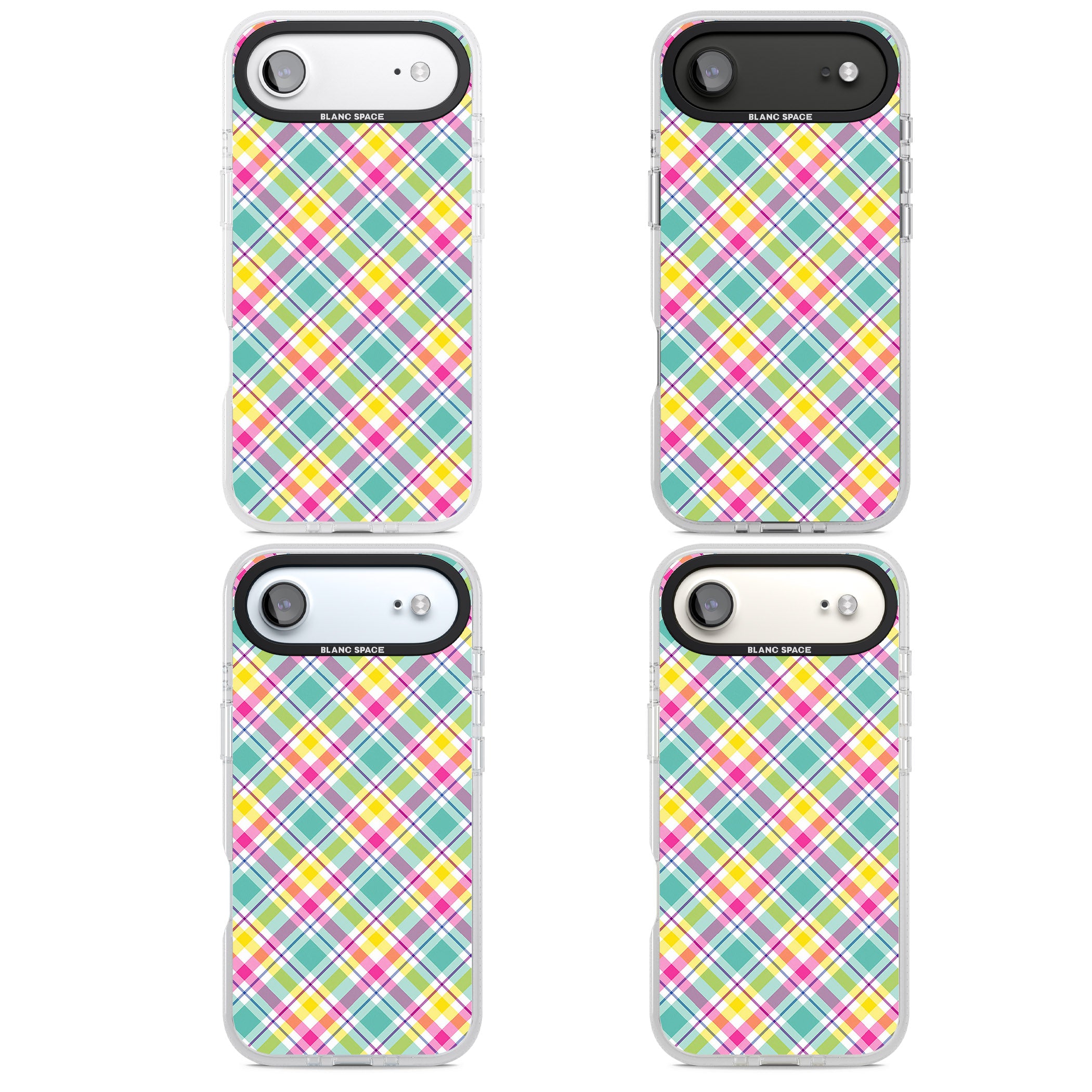 Crosshatch Plaid iPhone 17 Air Impact Air Clear Phone Case APT Impact Protection